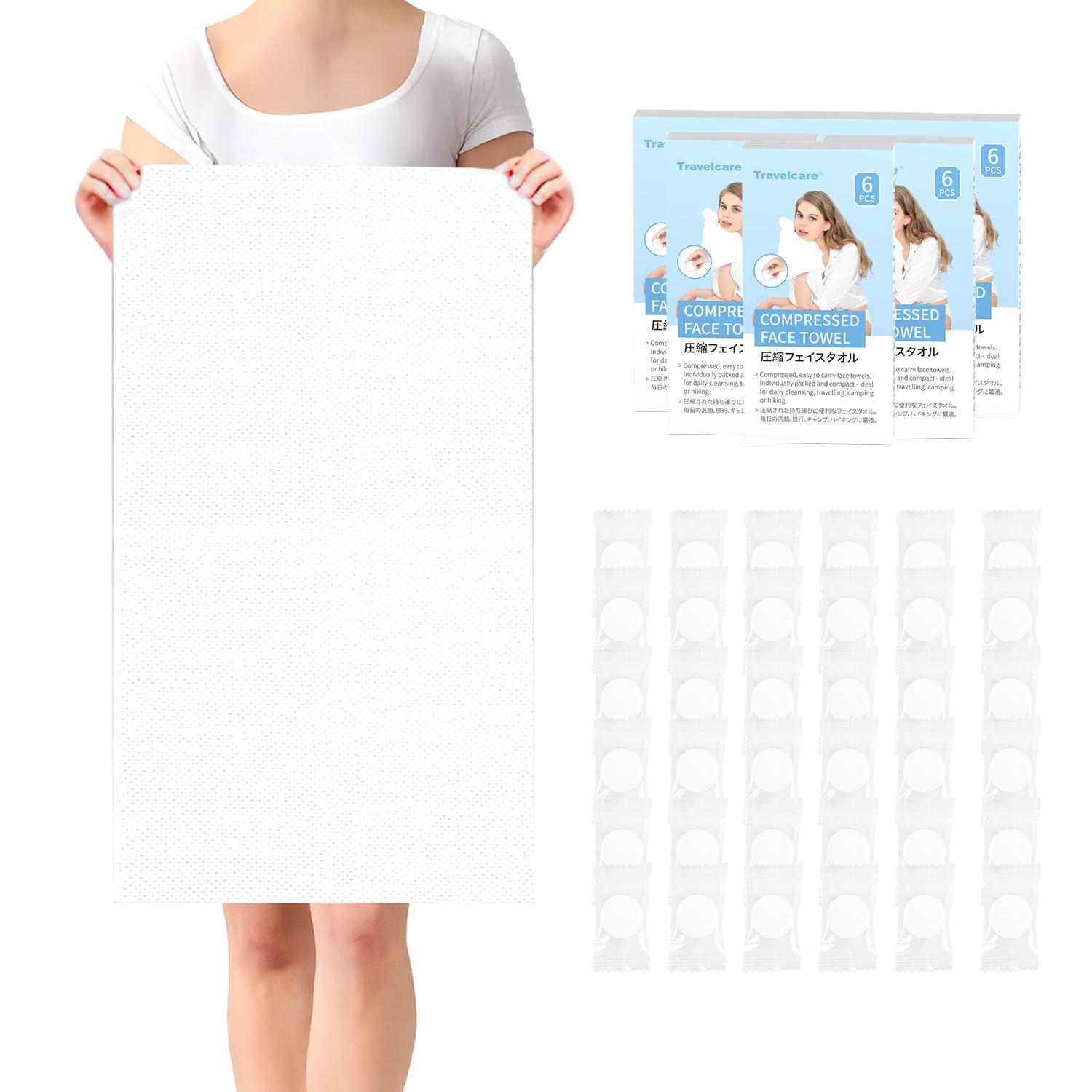 11.8in x 21.3 in Compressed Towels Thicker Style Magic Disposable Face Compressed Towel, Portable Washcloth Reusable for Travel Home, Outdoor Sports, Beauty Salon 12Packs