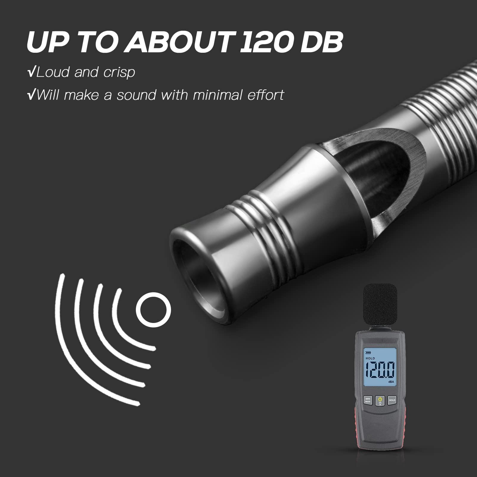 TISUR Titanium Emergency Whistle,EDC Safety Whistles Necklace Loud up to 120db,Survival Whistles for Survival,Hiking,Camping,Pets Training - Image 5