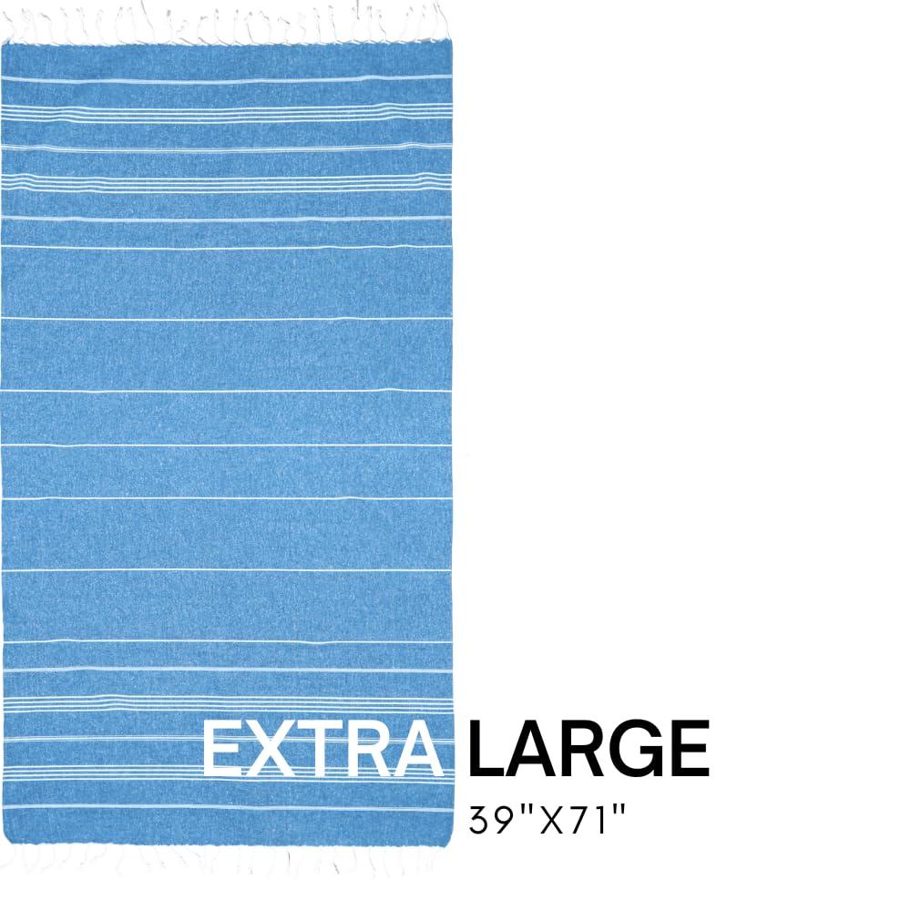 BAY LAUREL Turkish Beach Towel with Travel Bag 39 x 71 Quick Dry Sand Free Lightweight Large Oversized Towels Light - Image 4
