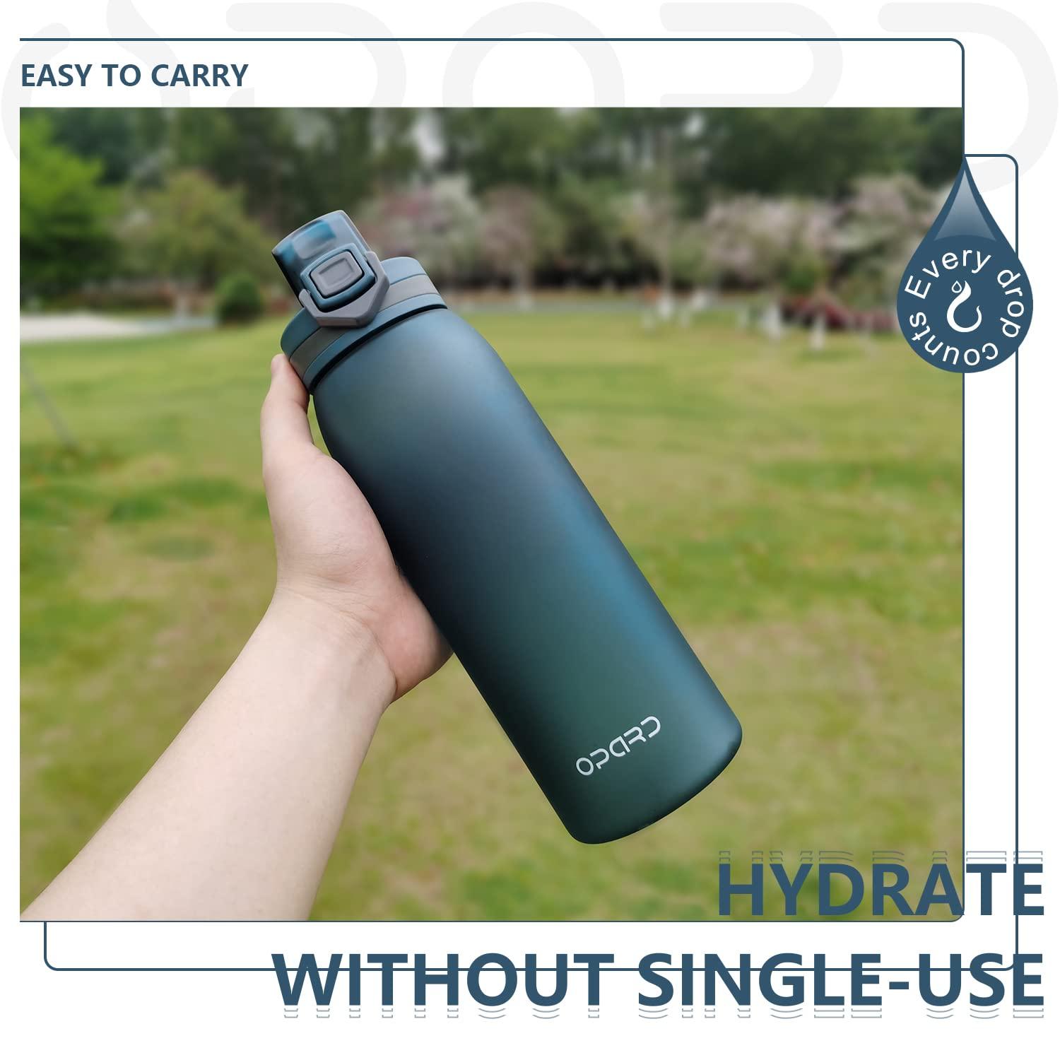 Opard 30oz/32oz Sports Water Bottle with Leak Proof Flip Top Lid BPA Free Tritan Reusable Plastic for Gym and Outdoor, Travel Water Bottle with Straw - Image 6