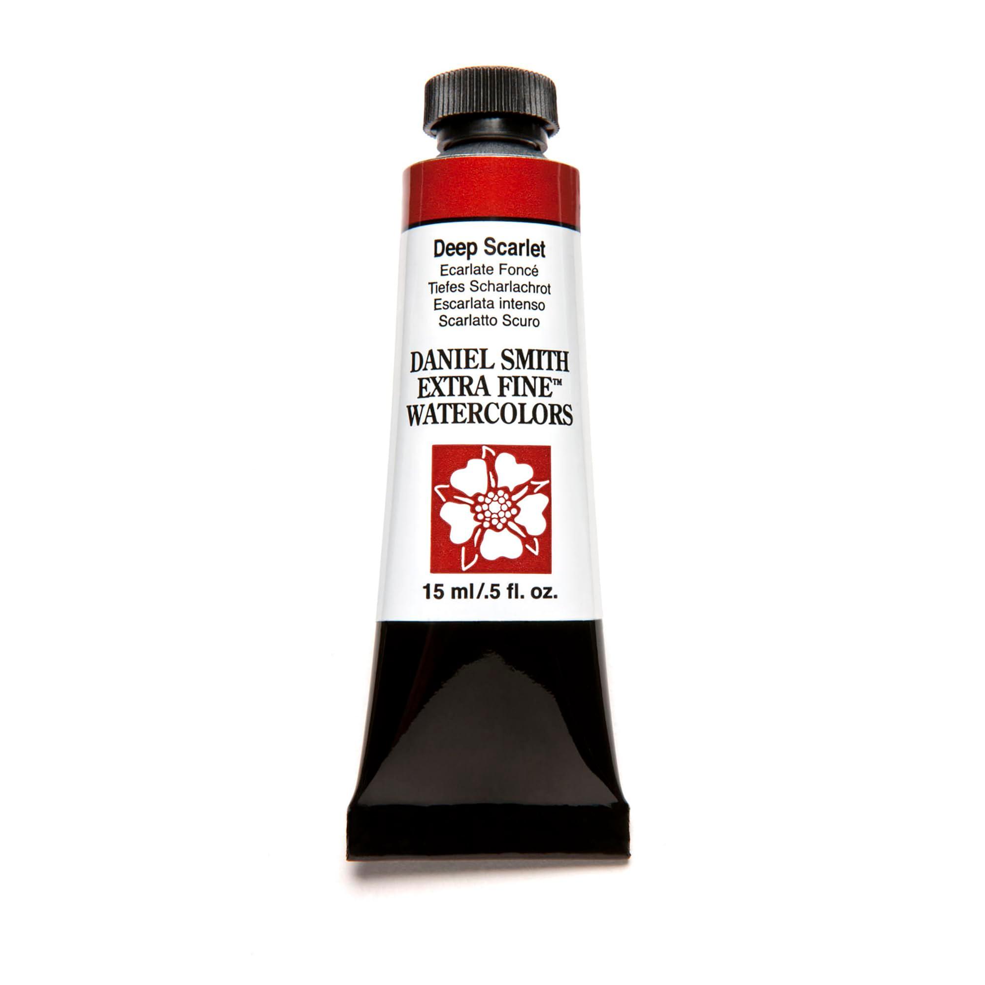 Daniel Smith Extra Fine Watercolor Paint, 15ml Tube, Deep Scarlet, 284600033, 0.5 Fl Oz (Pack of 1)
