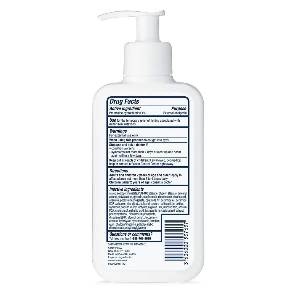 CeraVe Anti Itch Moisturizing Lotion with Pramoxine Hydrochloride, Relieves Itch with Minor Skin Irritations, Sunburn Relief, Bug Bites, 8 Ounce - Image 7