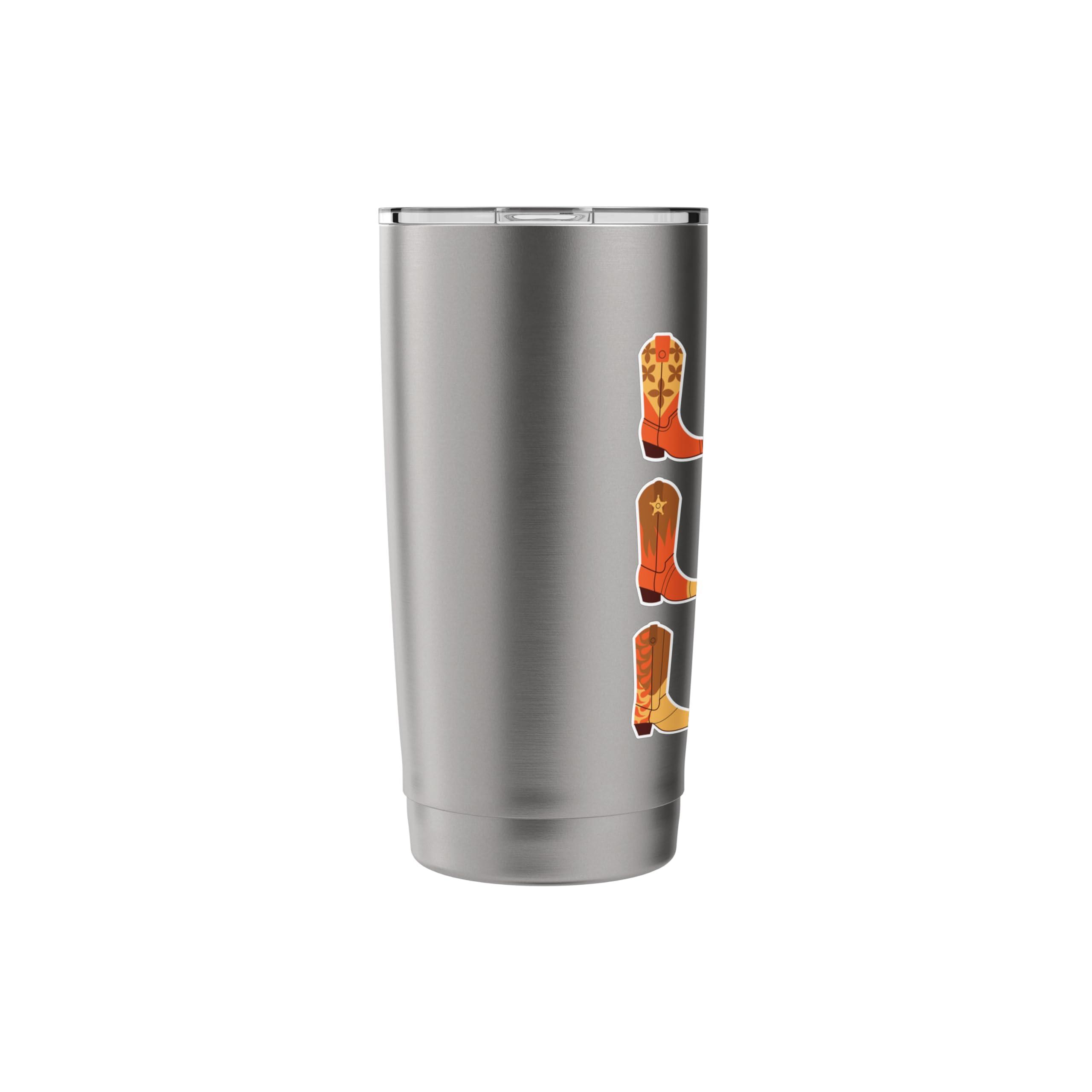 Retro Cowhide Riding Coors Cowboys Western Country Rodeo Stainless Steel Insulated Tumbler - Image 5