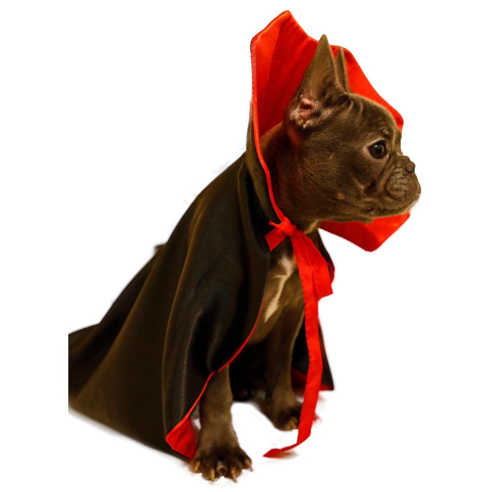 Dog Cat Vampire Cloak Costume for Small Medium Large Dogs Cats, Halloween Dog Costumes Cat Vampire Cloak - Image 4