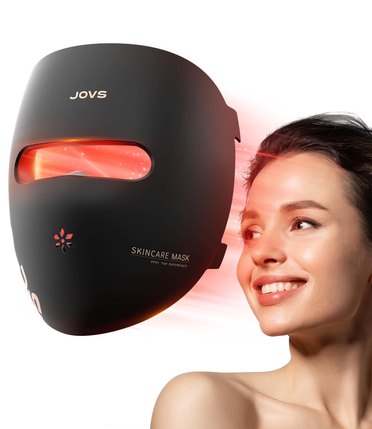 JOVS Red Light Therapy for Face, Wireless LED Light Therapy Beauty Device for Face, 4 Modes and Portable Skin Care Tools for Home Use