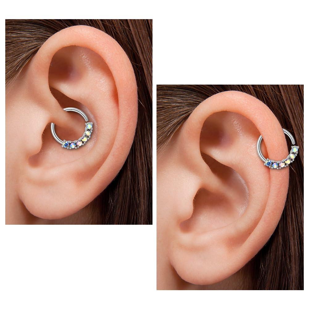 Mayhoop 20g Stainless Steel Nose Rings Hoop L Shape Nose Studs Nose Screw Bone Silver Rose Gold Black Rainbow Pack for Women Men 28Pcs - Image 4