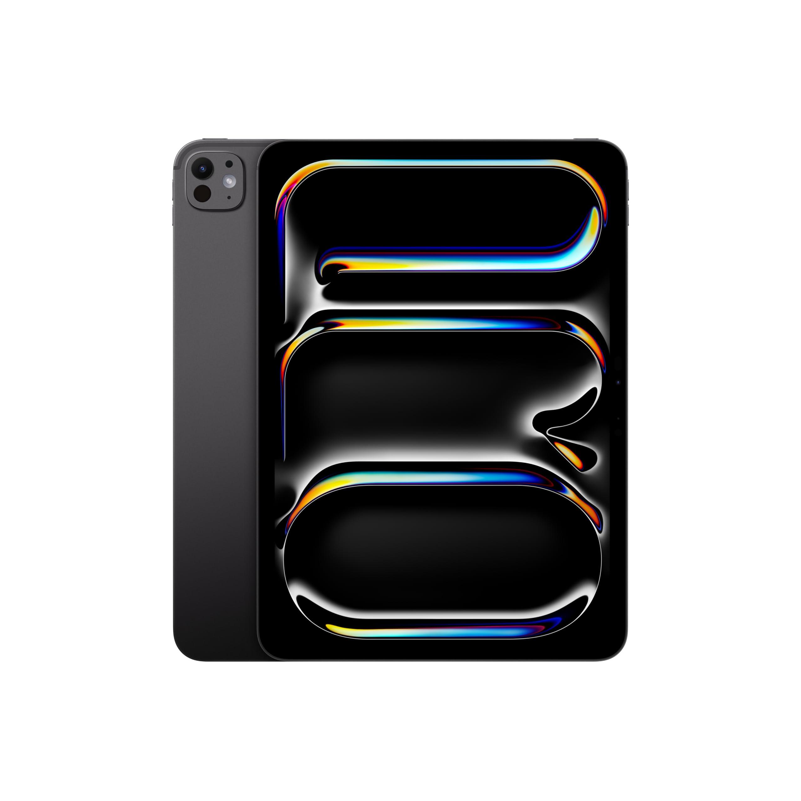 Apple iPad Pro 11-Inch (M4): Built for Apple Intelligence, Ultra Retina XDR Display, 512GB, 12MP Front/Back Camera, LiDAR Scanner, Wi-Fi 6E, Face ID, All-Day Battery Life — Space Black