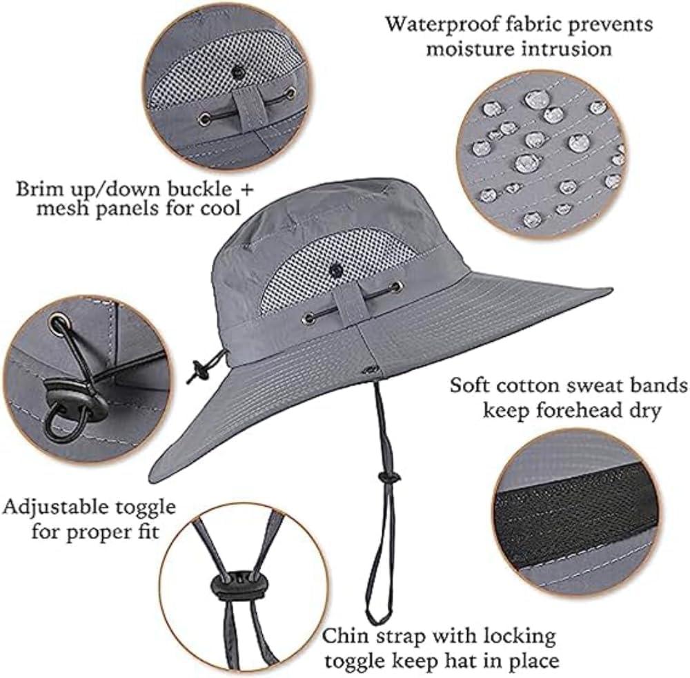 Solar Powered Fan Hat with 2 Removable Fans Wide Brim Sun Hat for Outdoor Fishing, Hiking Gardening, USB Solar Charging - Image 4