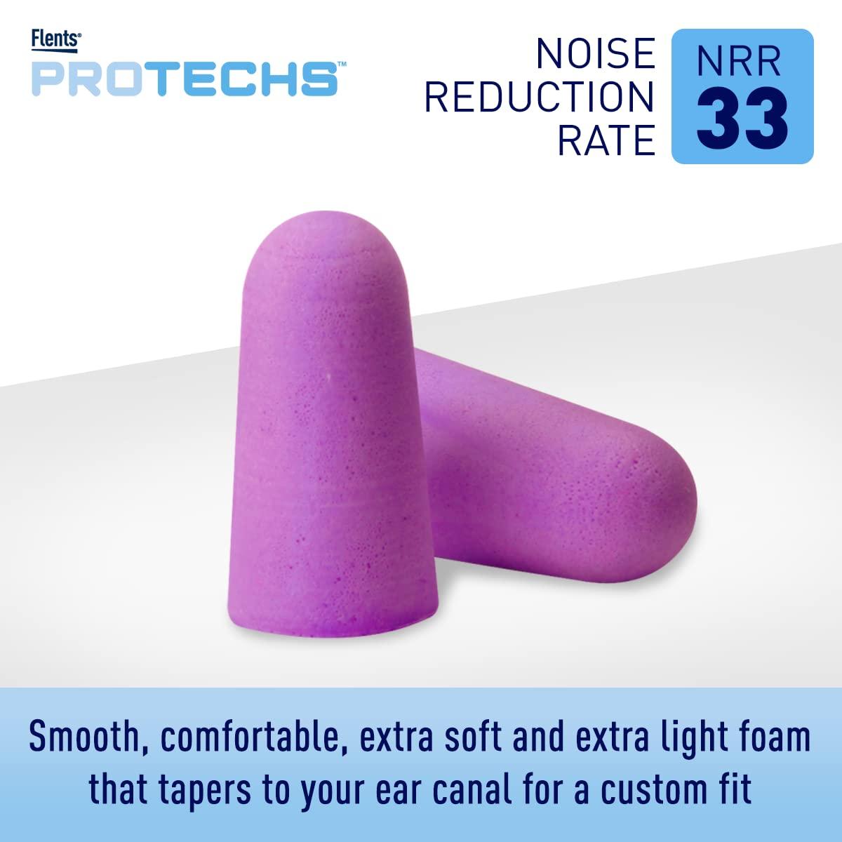 Flents Foam Ear Plugs, 10 Pair with Case for Sleeping, Snoring, Loud Noise, Traveling, Concerts, Construction, & Studying, NRR 33, Purple, Made in the USA,10 Count (Pack of 1) - Image 5