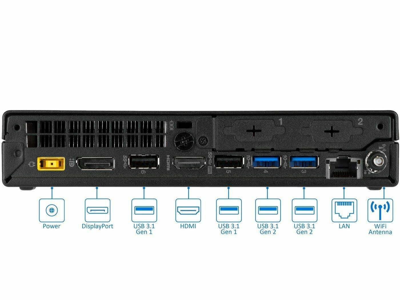 Lenovo ThinkCentre M920q Tiny Desktop,Intel 6 Core i5-8500T,16GB RAM,256GB NVME SSD,HDMI,DisplayPort,WiFi,Bluetooth,Wireless Keyboard Mouse,Windows 11 (Renewed) - Image 7
