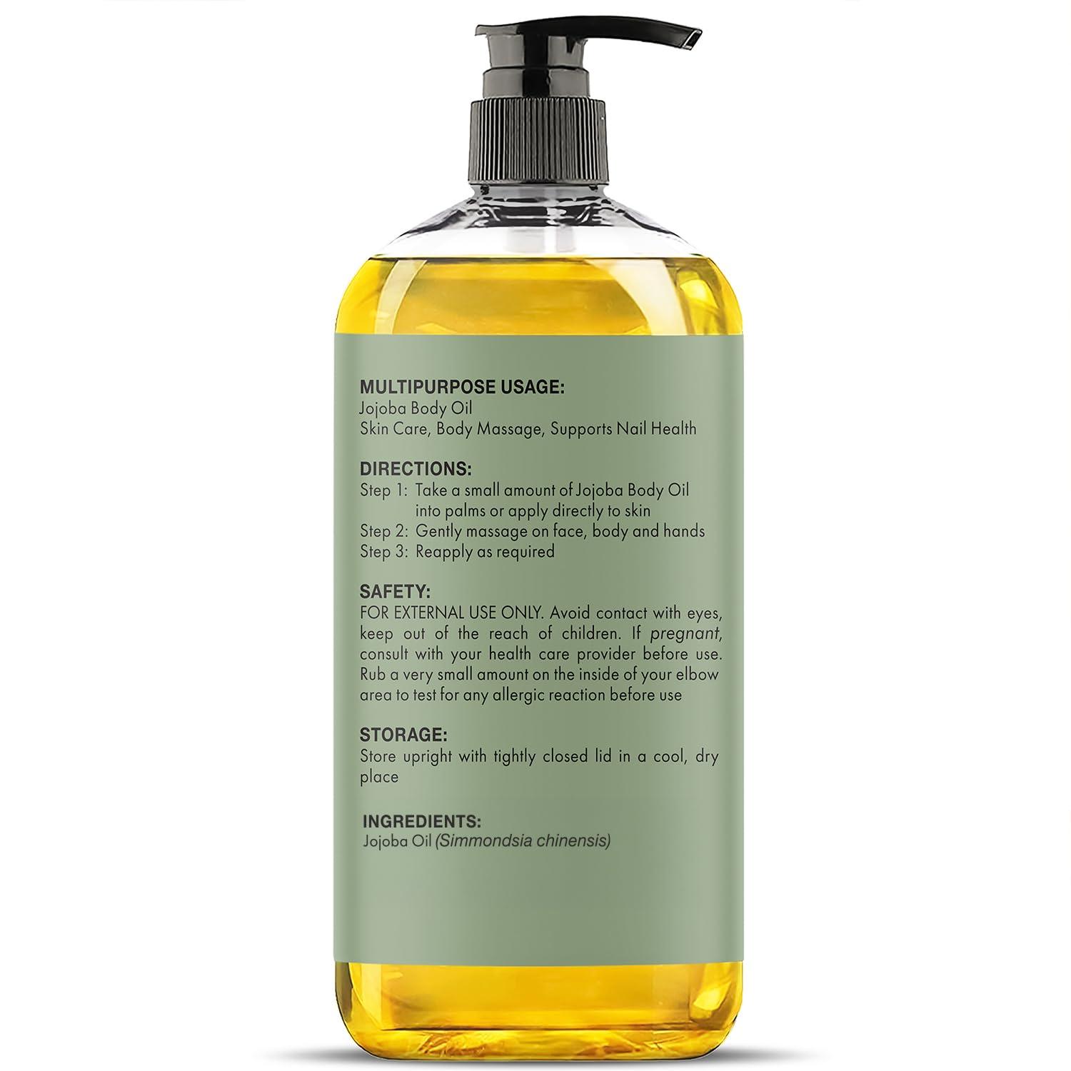 MAJESTIC PURE Jojoba Oil | 100% Pure Jojoba Oil for Skin, Hair, Scalp, Nails, Face | Cold Pressed & Hexane Free | Hair & Body Oil | 8 Fl Oz - Image 7