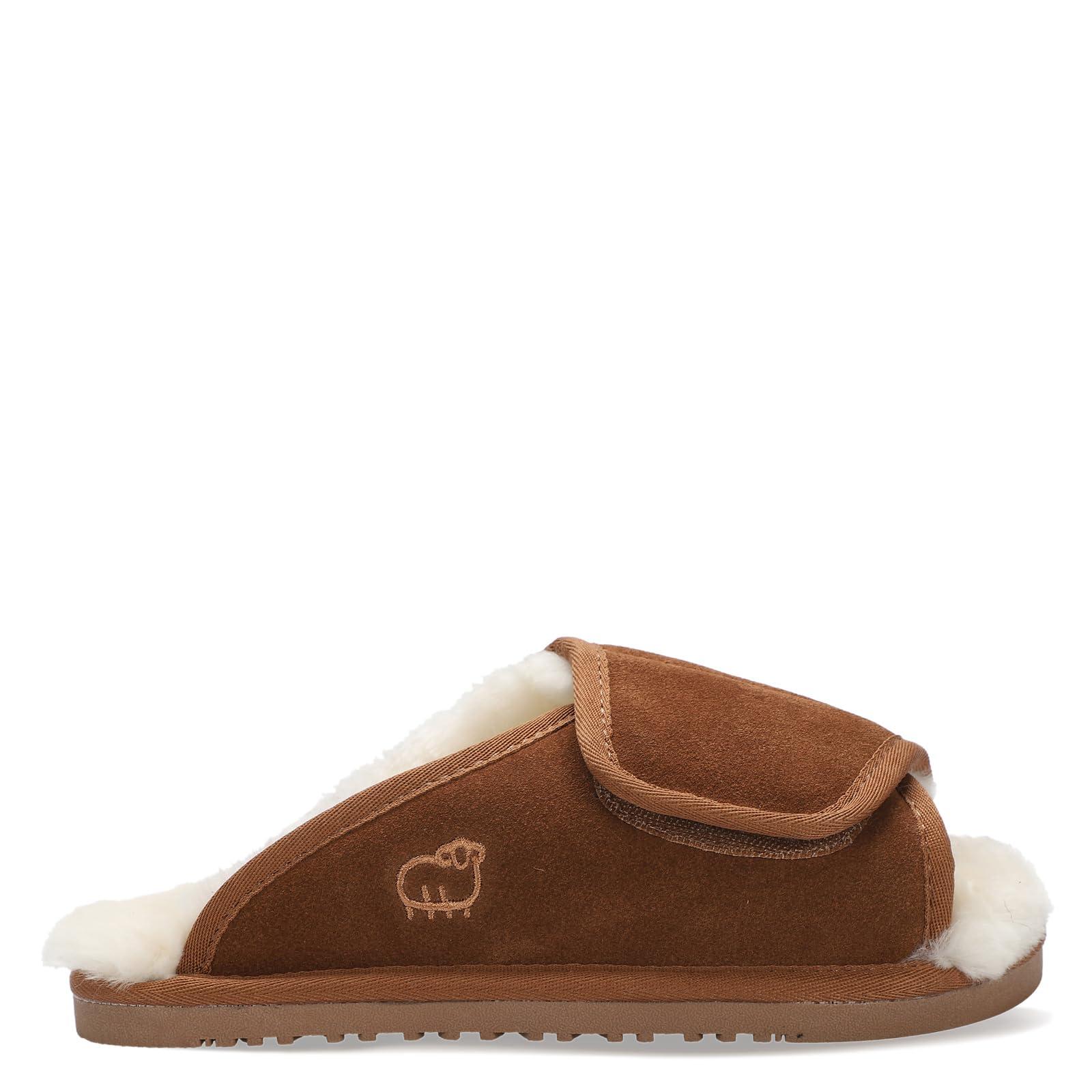 Lamo Womens Apma Open Toe Wide Slip On Casual Slippers Casual - Brown - Image 2