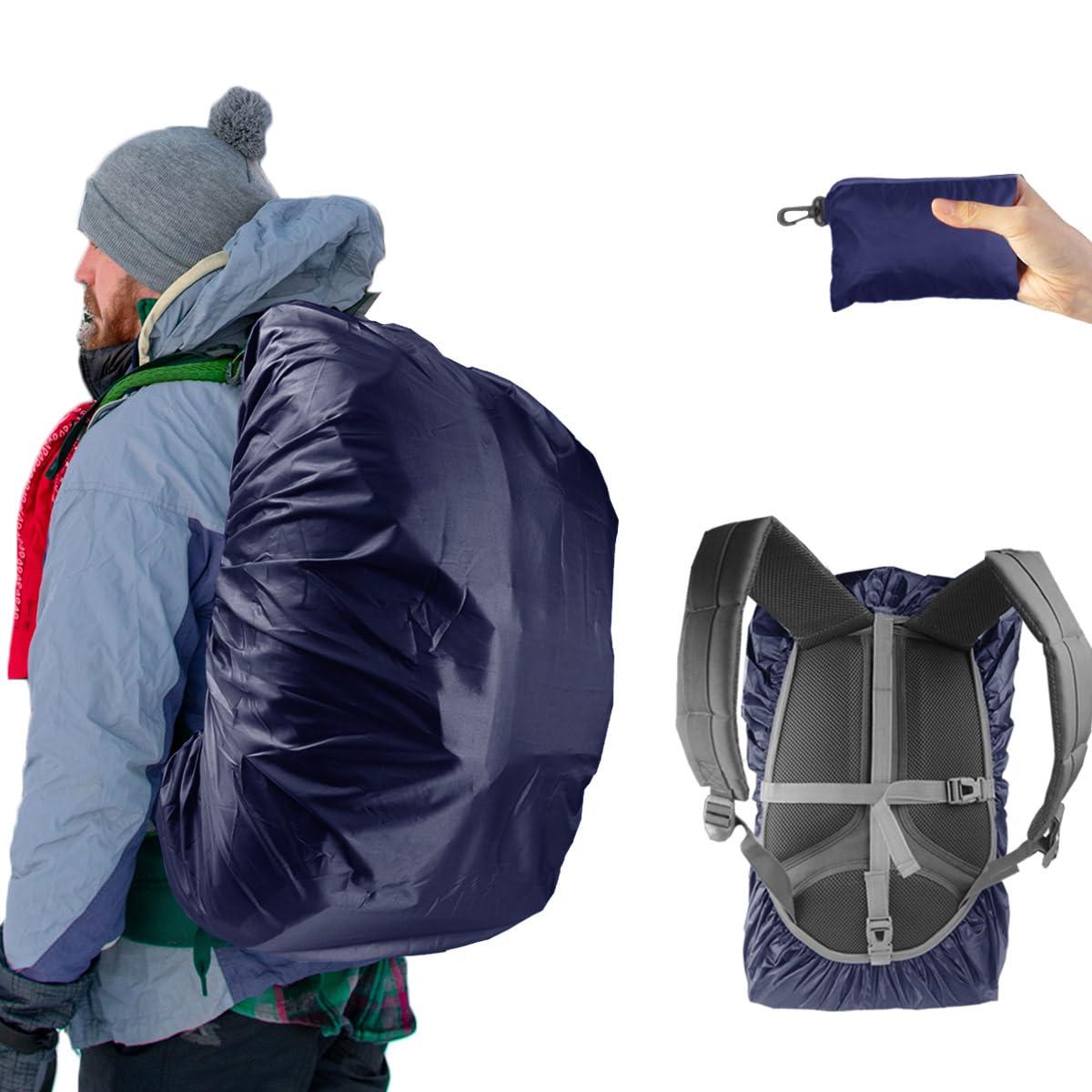 Frelaxy Waterproof Backpack Rain Cover, 8000mm Waterproof Level, Upgraded Ultra-Strong Multilayer Structure, Antislip Cross Buckle Strap, Ultralight Compact Portable, for Hiking, Camping, Traveling