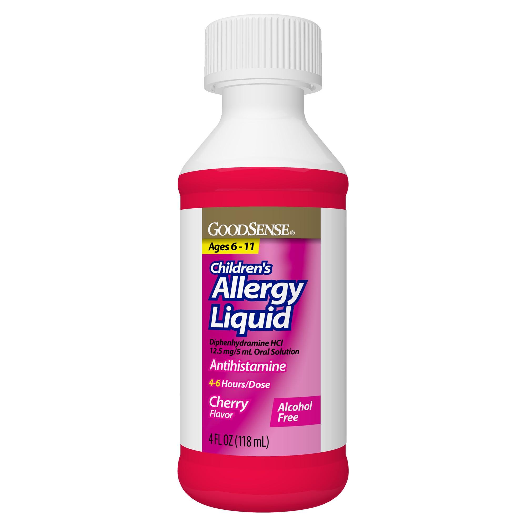 GoodSense Children's Allergy Relief, Liquid Medicine with Diphenhydramine HCl, Cherry Flavor - Image 5