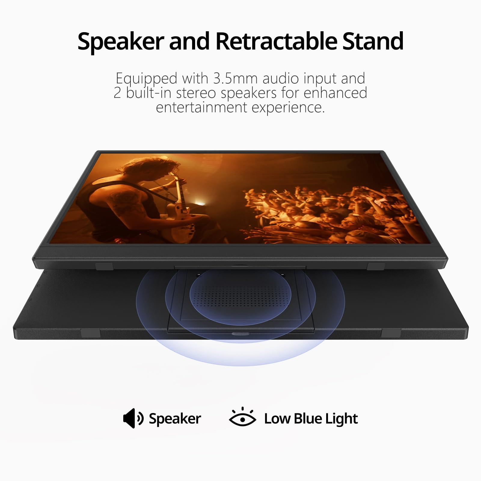 Anyuse 15.6 Inch Portable IPS Gaming Monitor, Travel Monitor, for Laptop, PC, 1080P, USB-C, HDMI, Ultra-Slim, with Kickstand, Ultra-Thin, Zero Frame, Mac Phone, PS, Xbox, Swich - Image 6