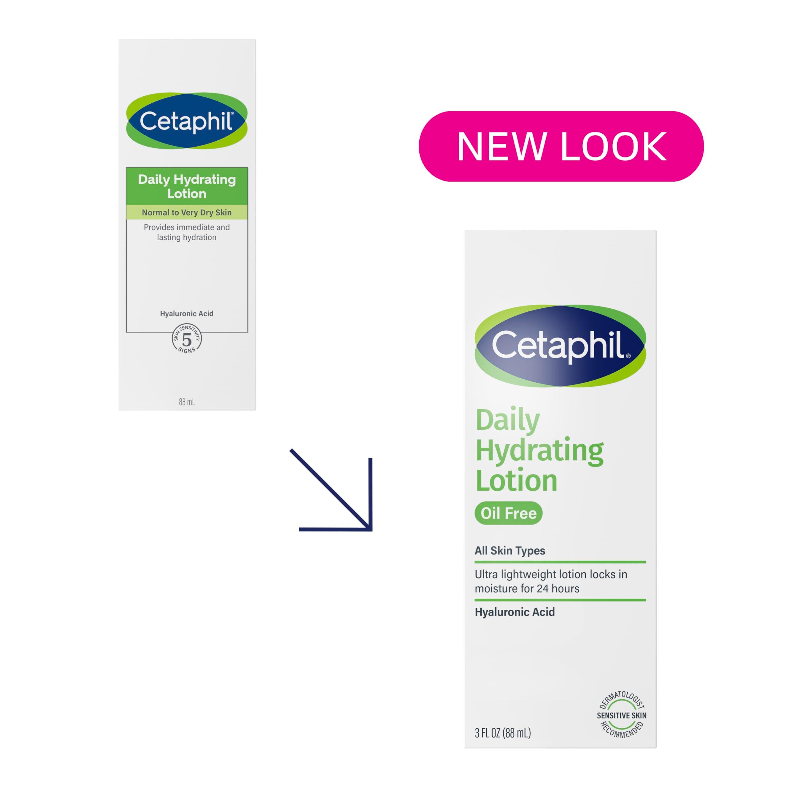 Cetaphil Daily Hydrating Lotion for Face, With Hyaluronic Acid, 3 fl oz, Lasting 24 Hour Hydration, for Combination Skin, No Added Fragrance, Non-Comedogenic - Image 2