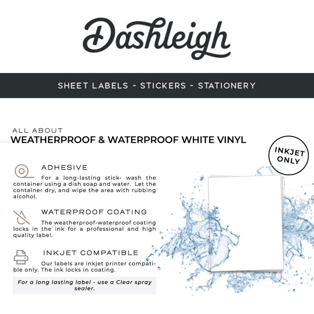 120 Labels for 4 oz Jars, 1.75 in. x 2.75 in. (White Waterproof Vinyl (Inkjet only)) - Image 6