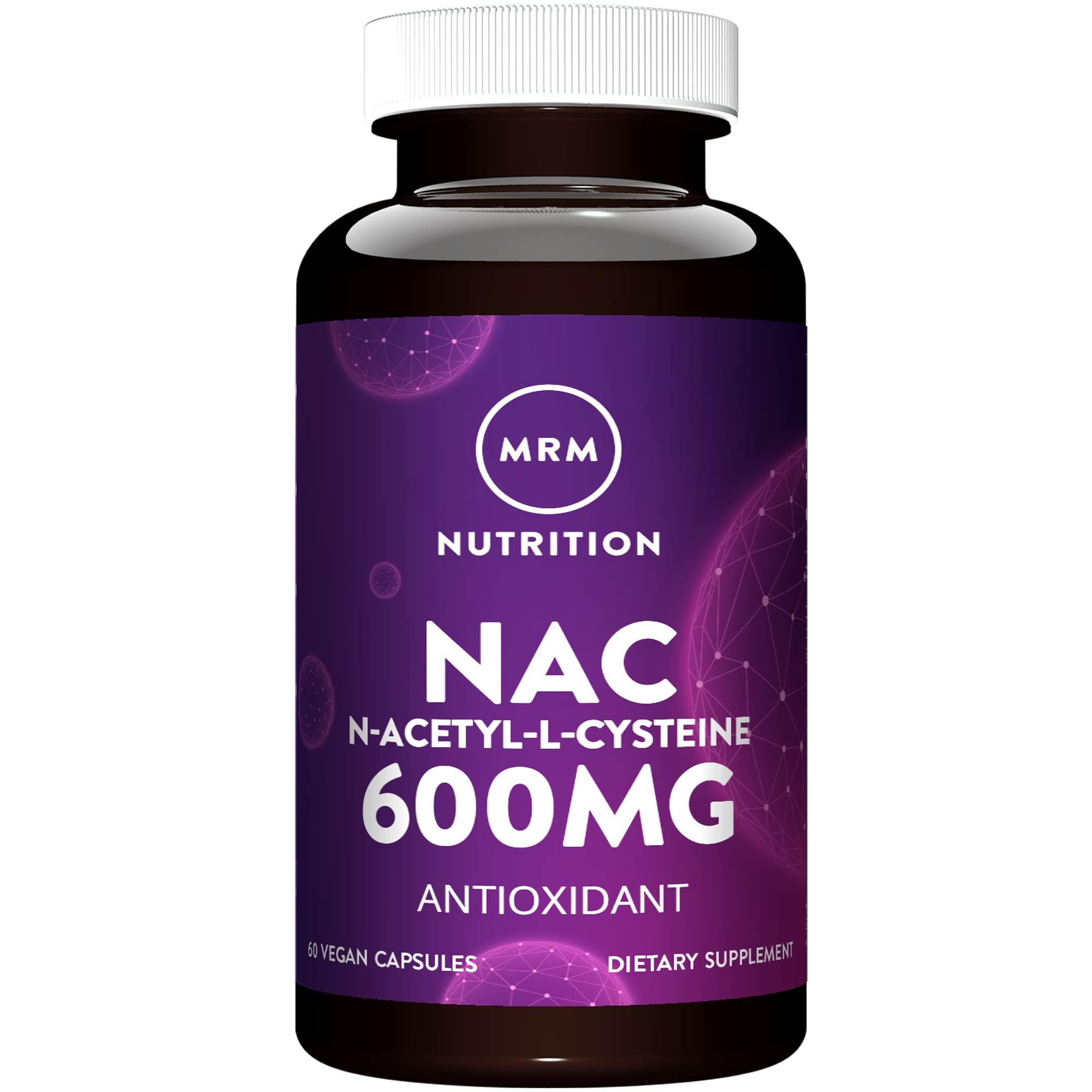 MRM Nutrition N-Acetyl-Cysteine (NAC) 600mg | Antixoidant | Resipratory Health | Liver Health | Mitochondrial Health | Vegan + Gluten-Free | 60 Servings