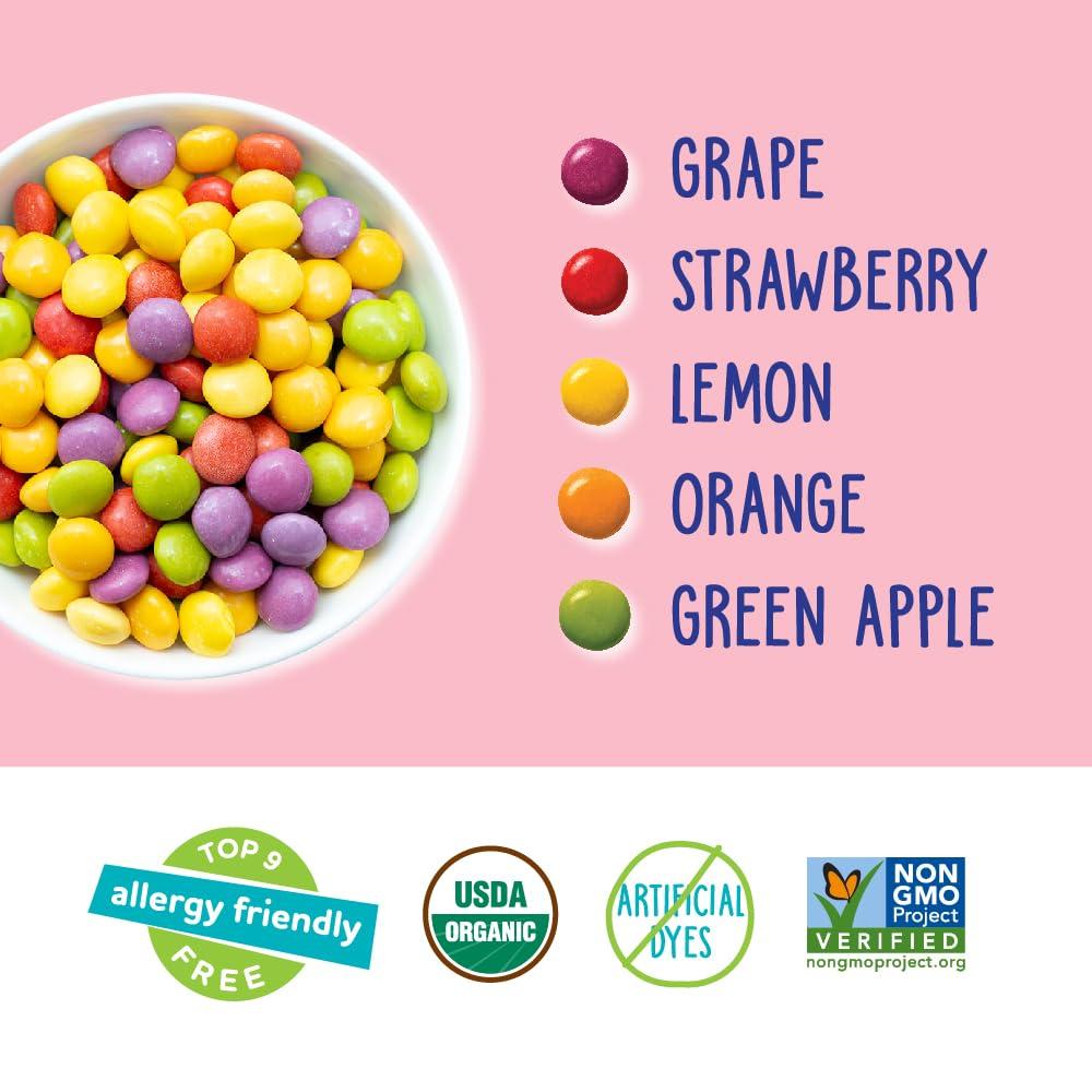 YumEarth Organic Giggles Chewy Candy – Allergy Friendly, No Artificial Dyes, Non GMO, Gluten Free, Fruit Flavored, Vegan Candy Snacks with No Artificial Flavors, 0.5 oz (Box of 15)​ - Image 4