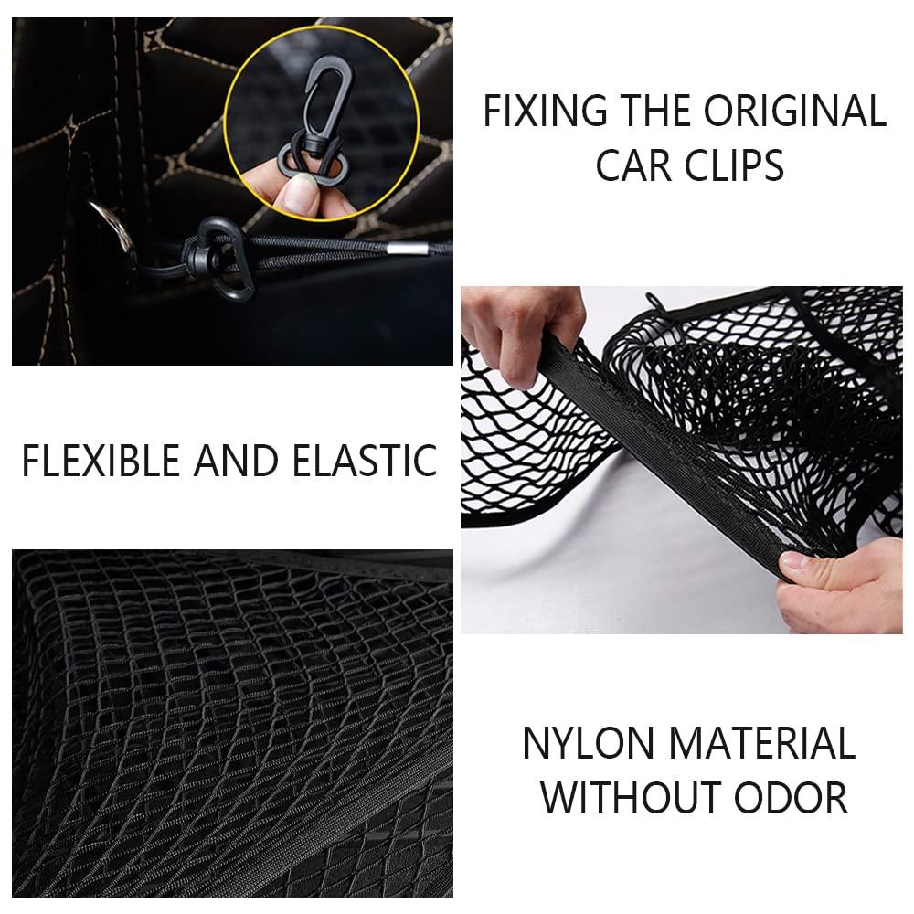 Car Rear Cargo Net with Good Elasticity&Tensile Strength Trunk Net Organizer for SUV Truck,Ideal Car Net Keeps Overlanding Accessories (L 43.3''x15.74'') - Image 4