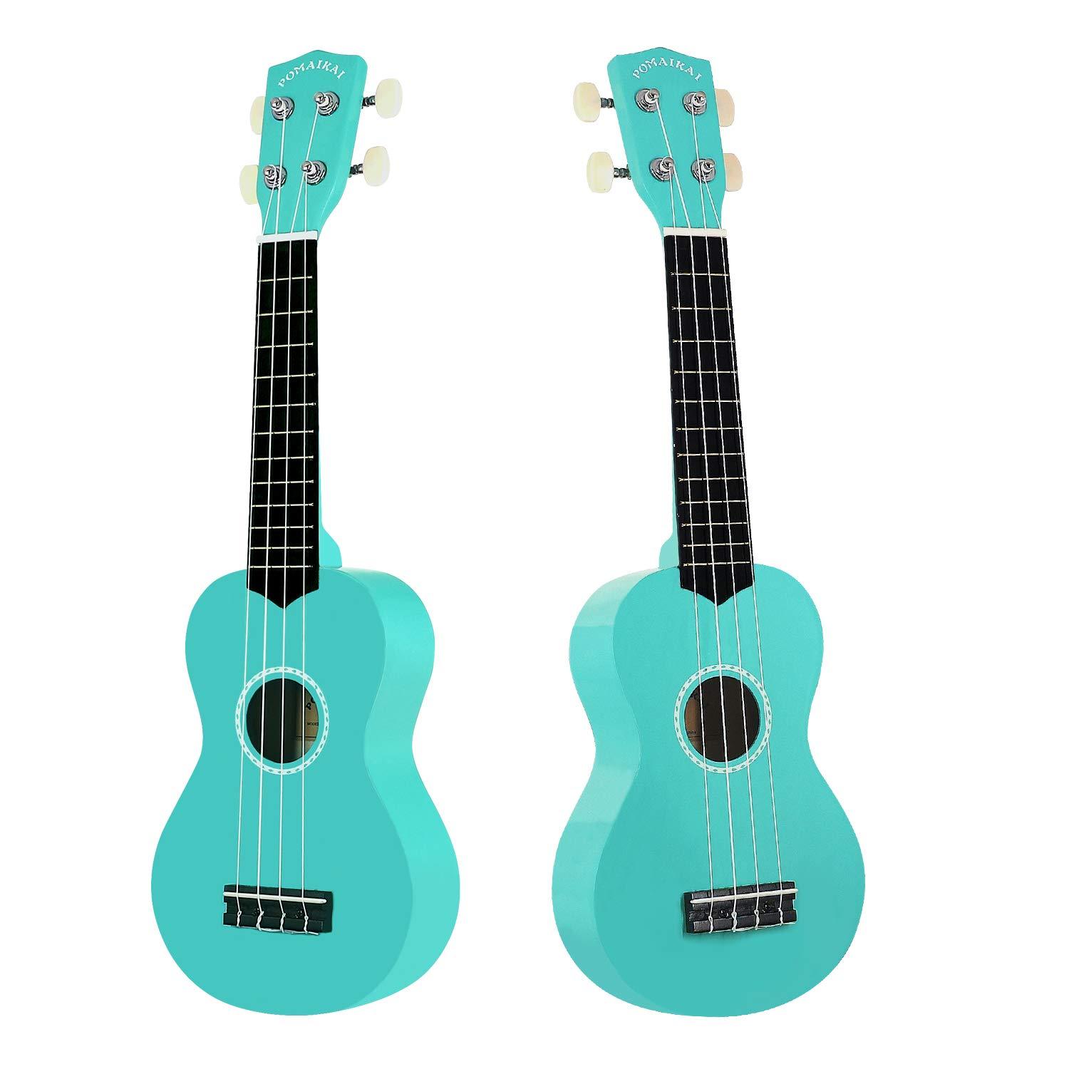 POMAIKAI Soprano Ukulele Starter Wood Ukele Hawaiian Guitar Ukelele 21" Beginner and Students (Blue) - Image 6