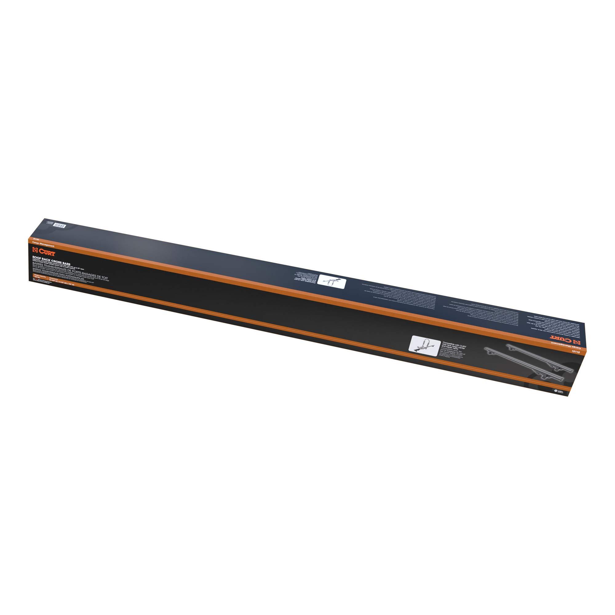 CURT 18118 Universal 53-3/8-Inch Black Aluminum Roof Rack Cross Bars, 2-Pack - Image 11