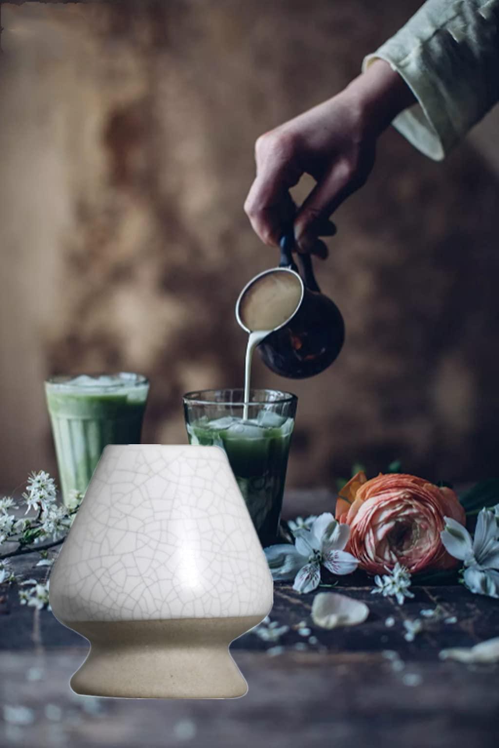 Matcha Tea Whisk Holder Ceramic Holder for Bamboo Matcha Chasen fit for Matcha Chasen Tea Set Accessories (White 2) - Image 6