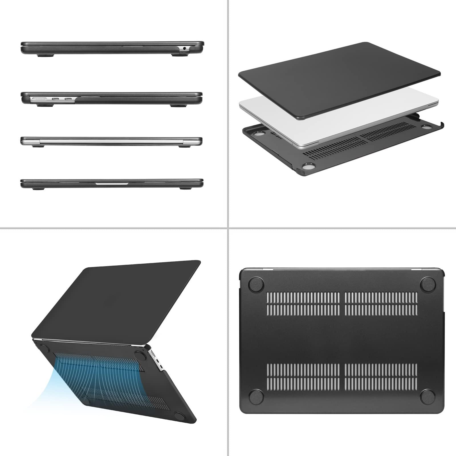 MOSISO Compatible with MacBook Air 13 inch Case 2025 2024 2023 2022 M4 A3240 M3 A3113 M2 A2681, Plastic Hard Shell&Keyboard Cover&Screen Film&Type C for MacBook Air 13.6 inch Case, Slate Gray - Image 5