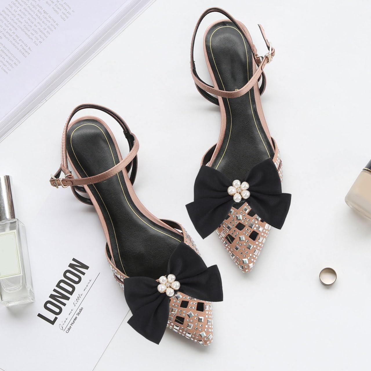 Holibanna Bow Shoe Clips 1 Pair Removable Buckle Elegant Pearl Charms Decoration DIY for Women Girls Bridal Wedding - Image 6