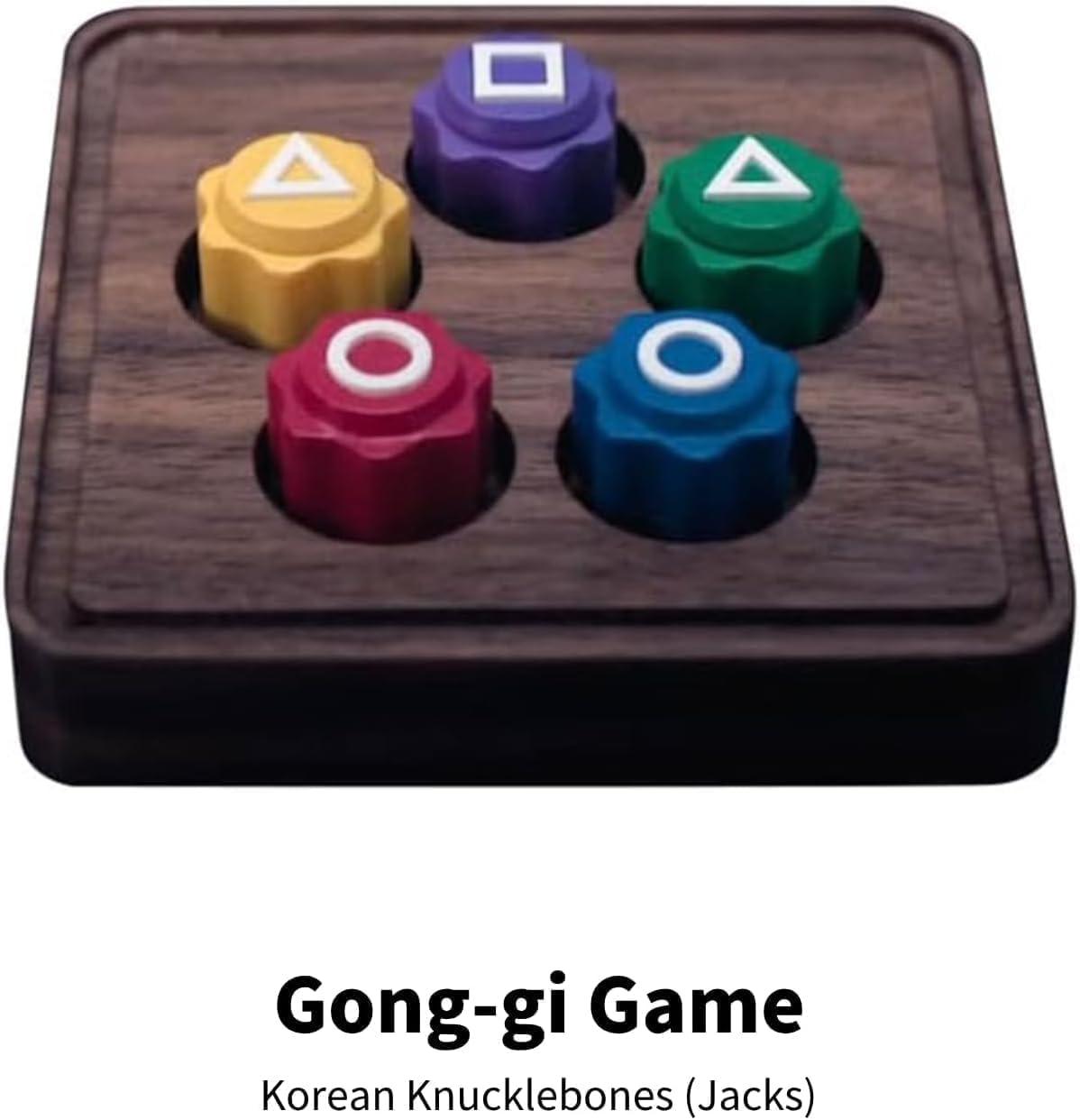 Gonggi Korean Game, Korean Traditional Play Game Set, Jebi chagi Gonggi Stone catching Biseokchigi Paeng-y DDAKJI Family Party Game Collections - Image 4