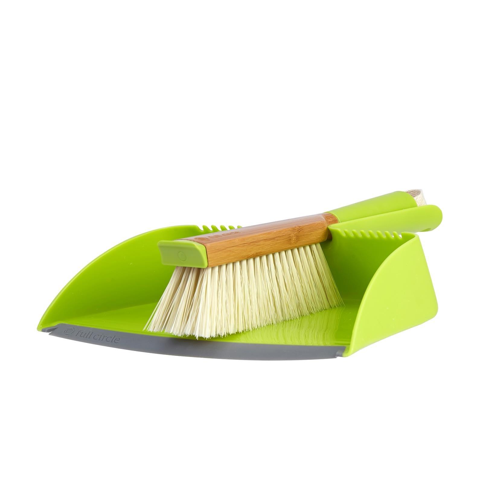 Full Circle Clean Team Brush & Dustpan Set, Green - Image 3