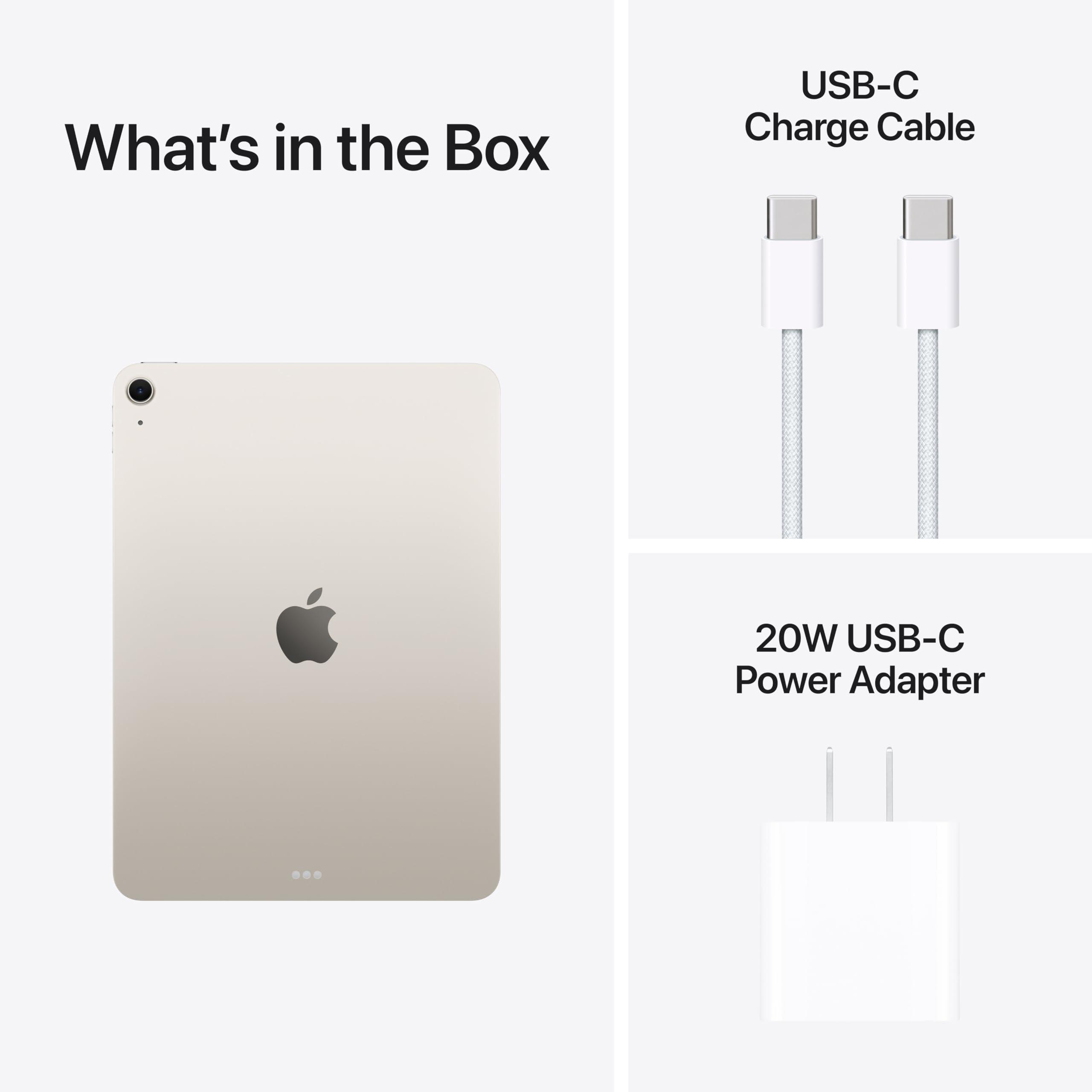 Apple iPad Air 11-inch with M3 chip Built for Apple Intelligence, Liquid Retina Display, 256GB, 12MP Front/Back Camera, Wi-Fi 6E, Touch ID, All-Day Battery Life — Starlight - Image 6