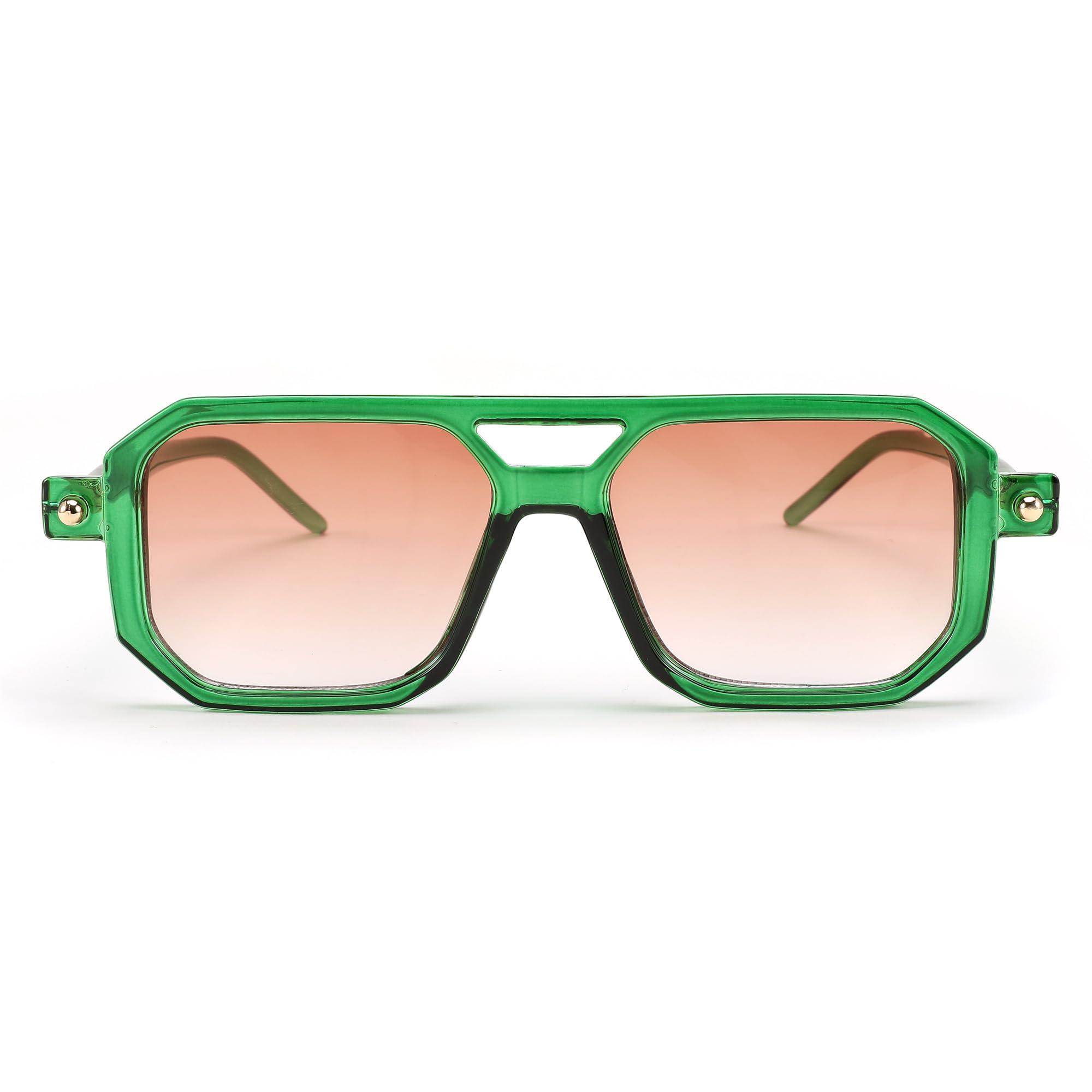 FEISEDY Vintage Square 70s Flat Aviator Sunglasses Women Men Classic Retro Stylish Frame UV400 Sunglasses B2622 - Image 2