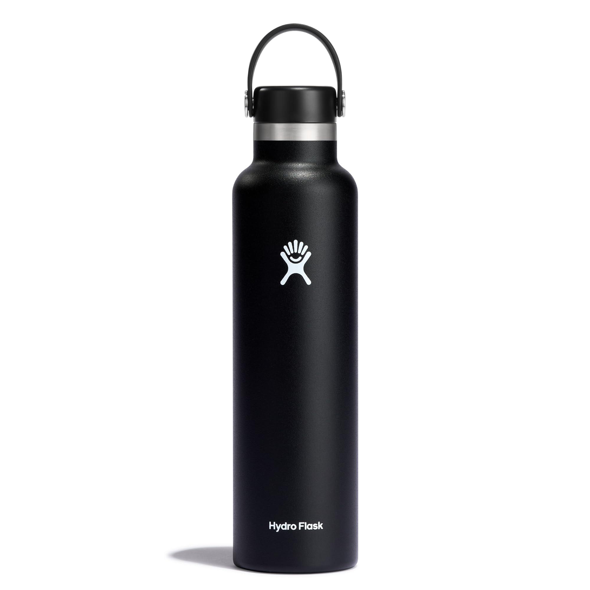 Hydro Flask Stainless Steel Standard Mouth Water Bottle with Flex Cap and Double-Wall Vacuum Insulation