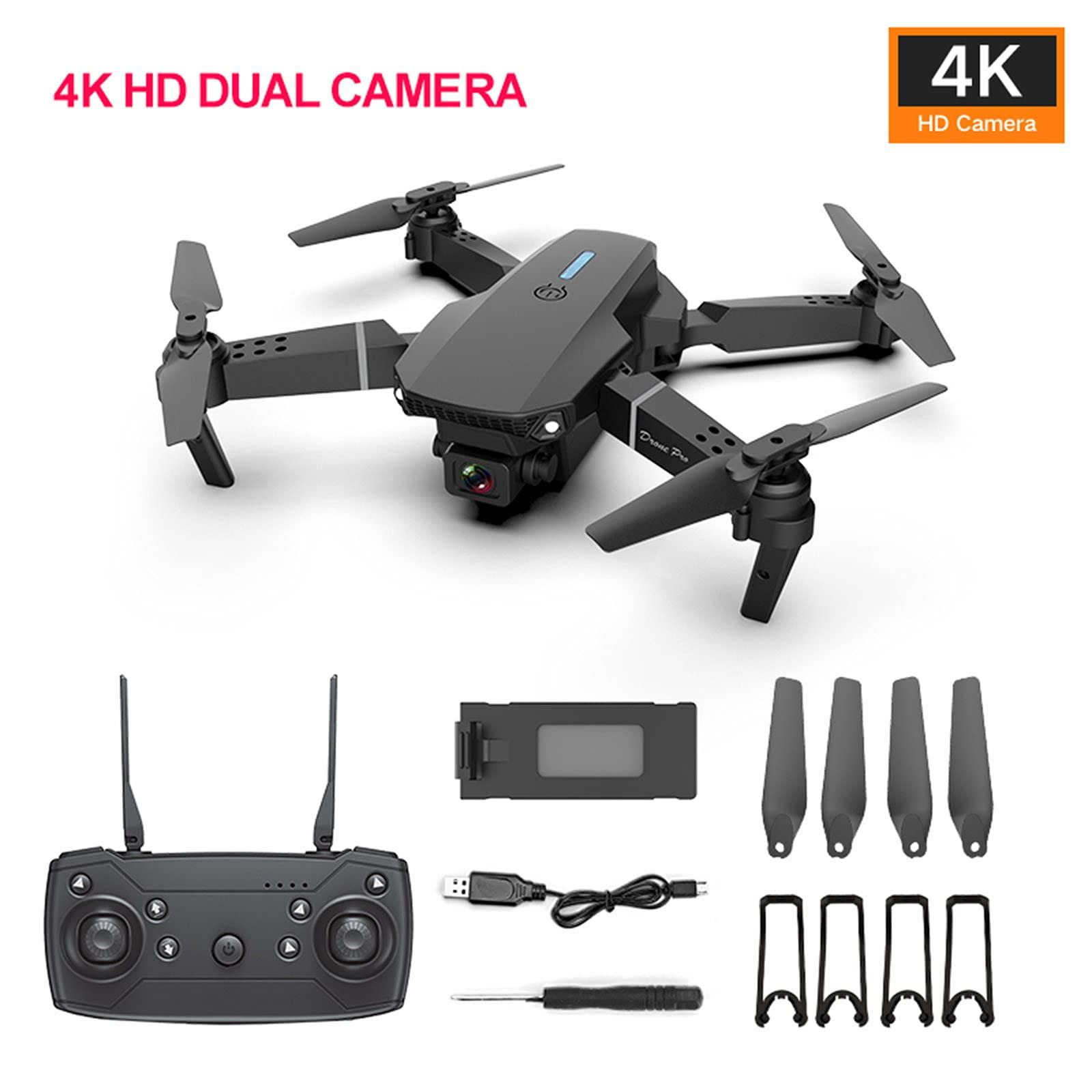 Remote Control Drones with Camera for Adults 4K & 1080P, Flying Toys with 3-level Flight Speed 4 Channel Drones with Camera Rc Plane Helicopters Cool Stuff Gifts for Men (Black) - Image 7