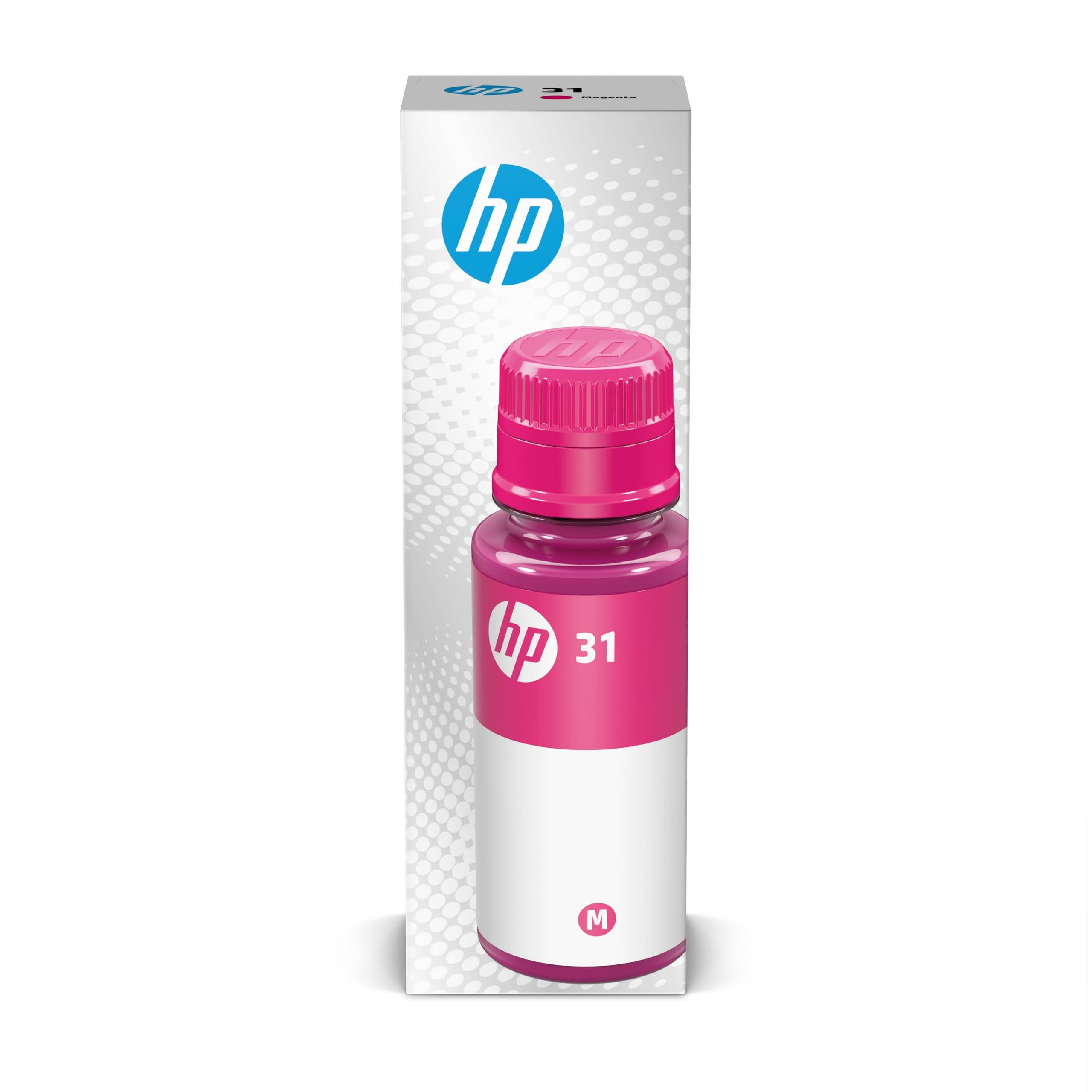 HP 31 | Ink Bottle | Magenta | Up to 8,000 pages per bottle|Works with HP Smart Tank Plus 651 and HP Smart Tank Plus 551 | 1VU27AN