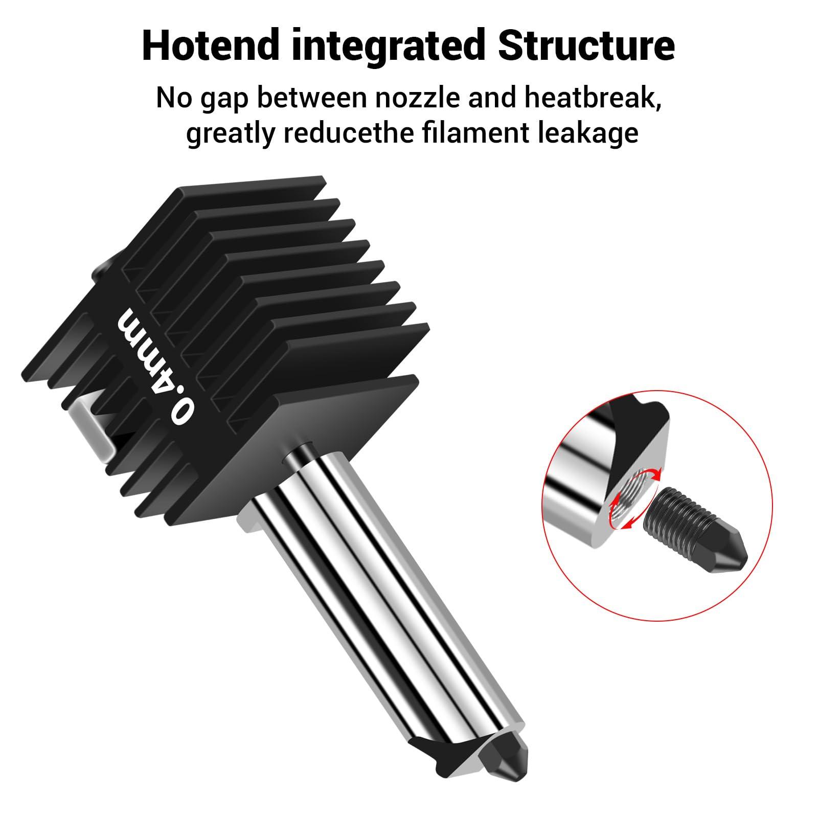 2 Pack A1 Mini/A1 Hotend Print Head Upgrade Extruder Replacement with 4PCS High-Temperature 0.4MM Hardened Steel Nozzle Hot End Kit Silicone Cover Sock for Bambu Lab A1/A1 Mini (2PK(0.4mm+0.4mm)) - Image 4