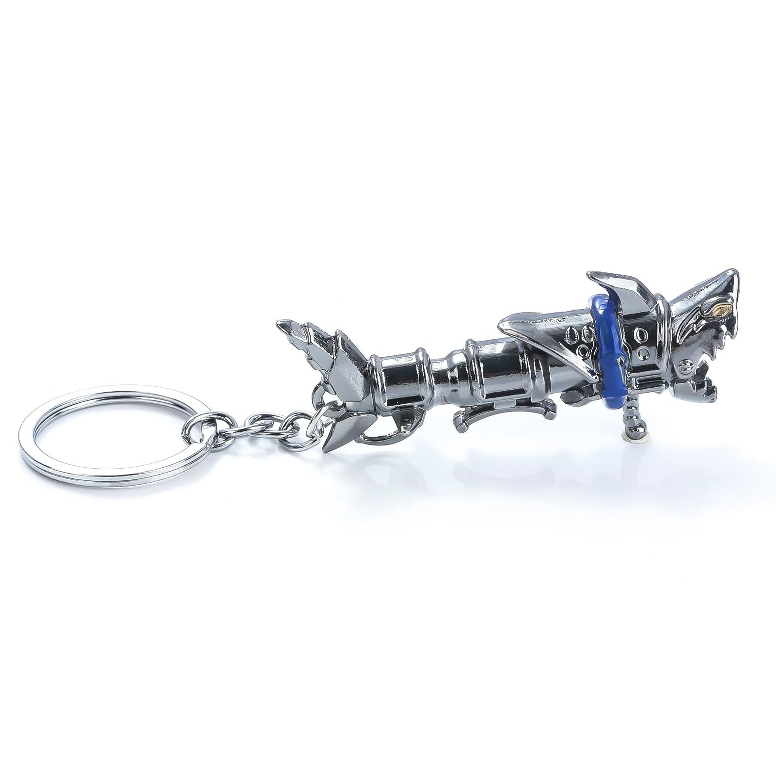 SONGCHANGJEWELRY Cyberpunk Rock Lolita Cool Weapon Keychain - Horror Excitement Anime Movie Merchandise - Shark Rocket Launcher Designs - Image 5