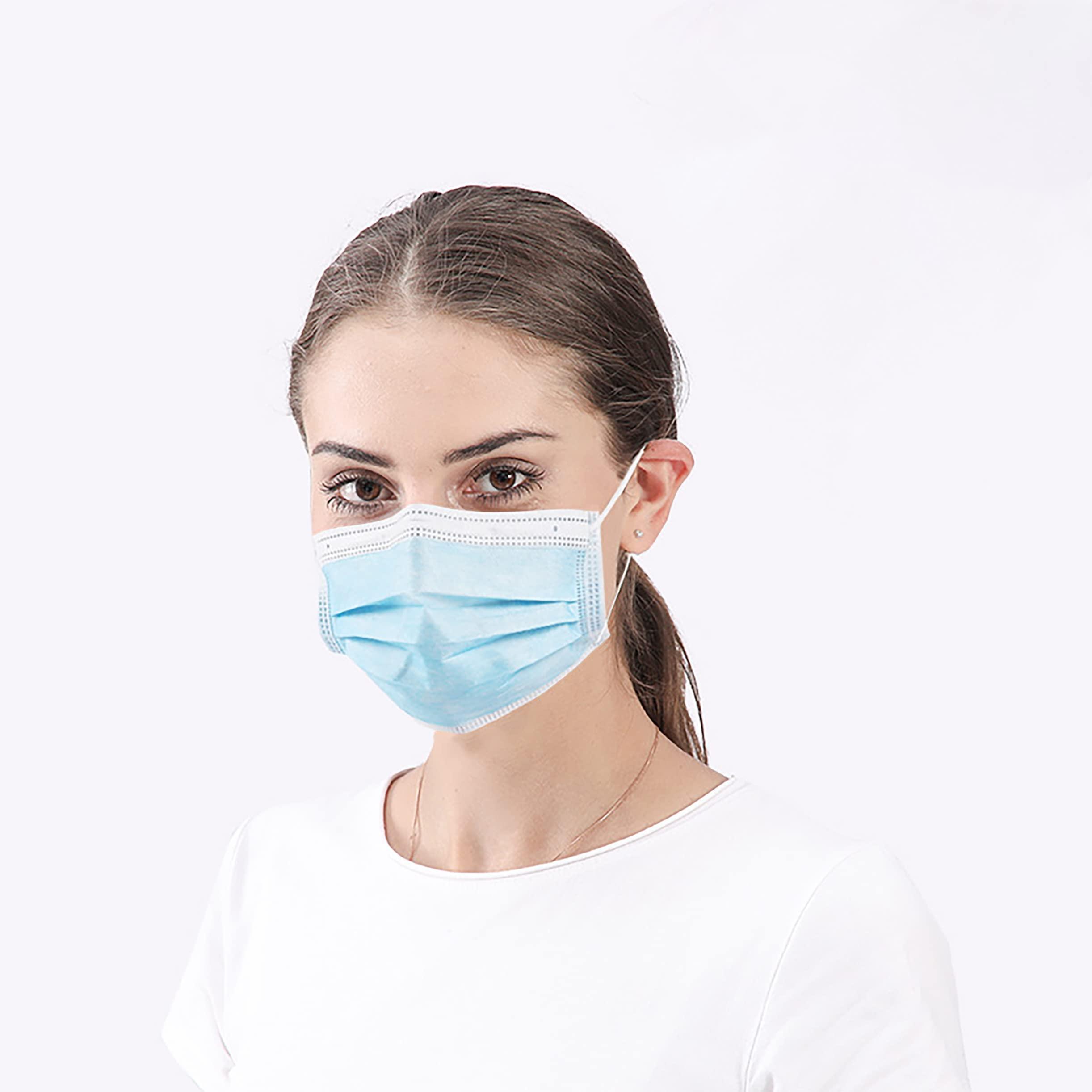 MAGICARE Made in USA Masks - Blue Disposable Face Masks - Medical Grade (ASTM Level 1) - Premium 3 Ply Face Masks Disposable - Comfortable, Soft, Breathable Face Mask for Adults - 50ct Box - Image 8