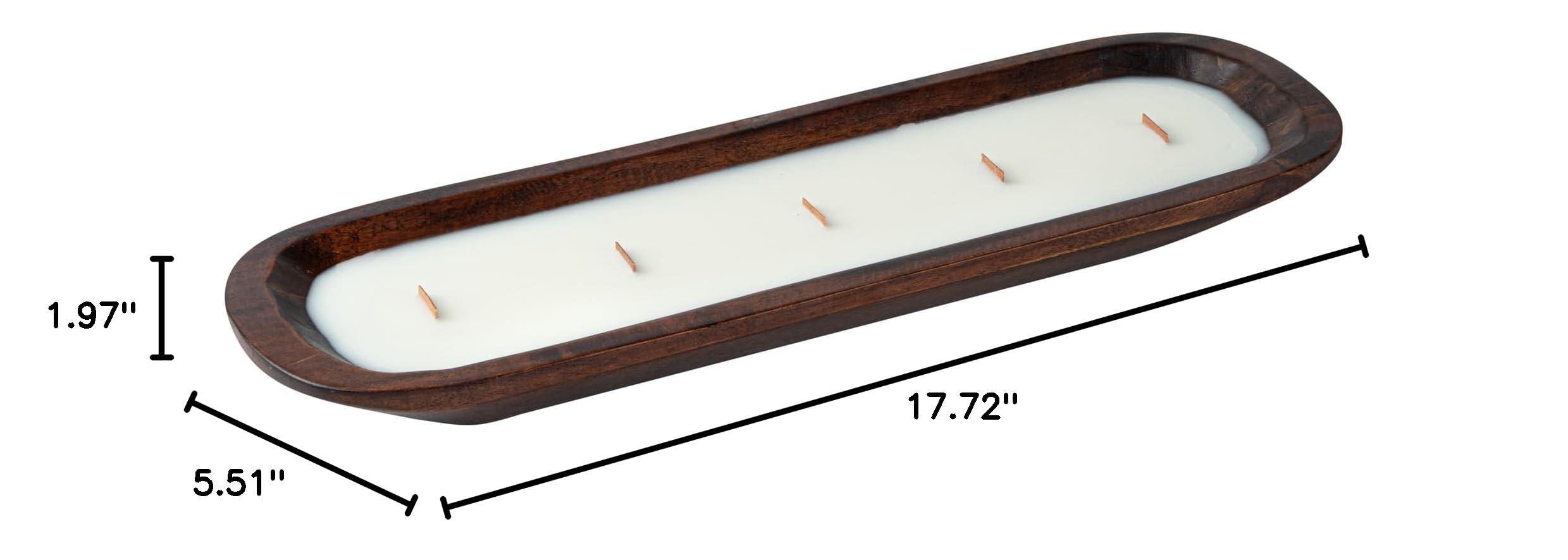 Restaurantware-Coco Casa 17.7 x 5.5 x 2 Inch Wood Dough Bowl Candles, 10 Hand Poured Bread Bowl Candles - Lavender Fragrance, Double Wax Blend, Soy Wax Scented Candles, Wooden Wick - Image 3