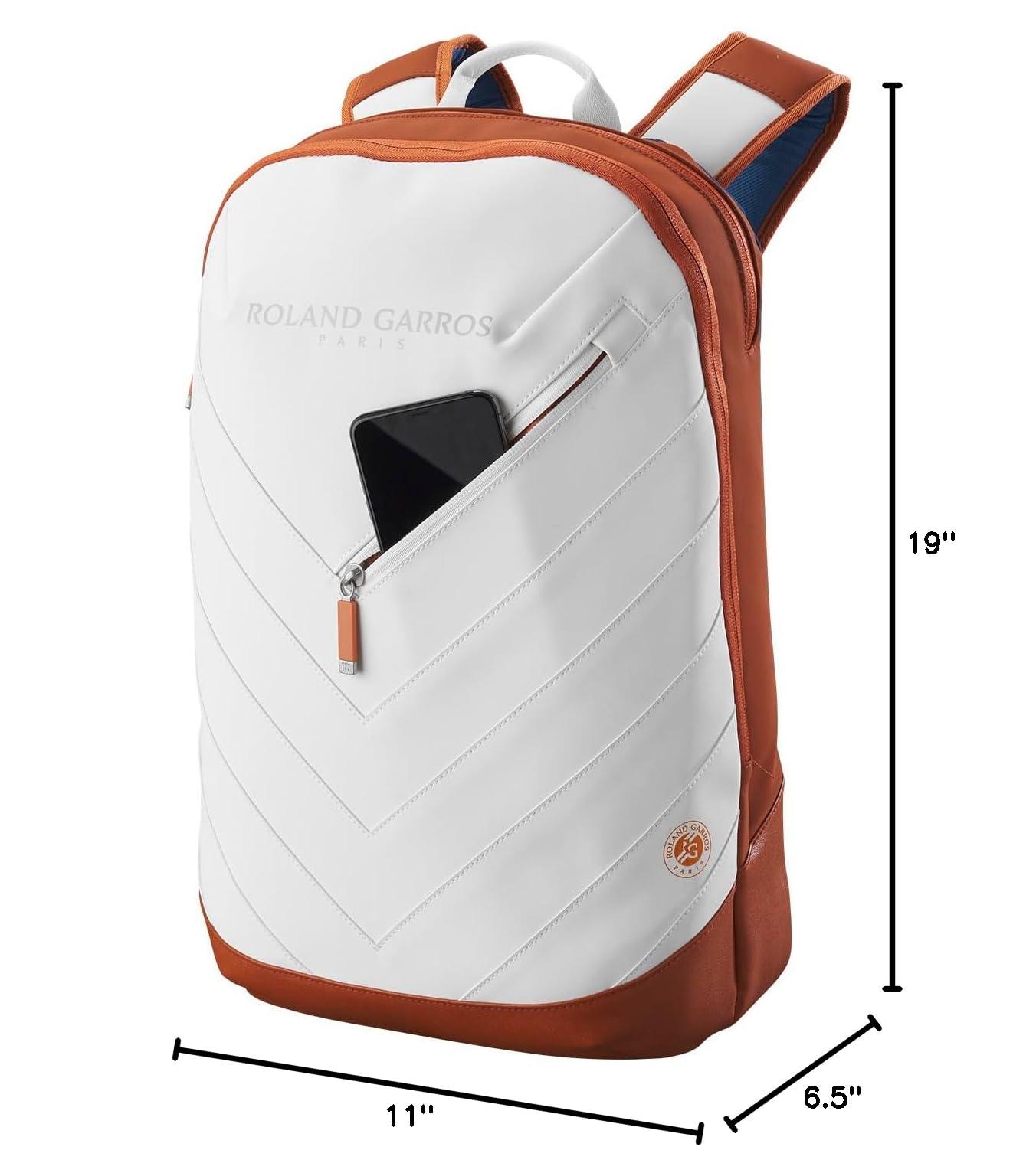 WILSON Roland-Garros Super Tour Tennis Racket Bags - Clay/White/Navy - Image 4