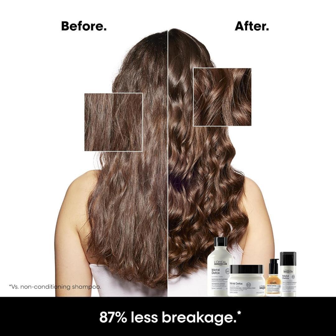 L'Oréal Professionnel Paris Metal Detox Shampoo - Sulfate-Free Anti-Breakage Shampoo For Damaged or Color-Treated Hair, Detoxifies, Prevents Damage & Prolongs Hair Color - Image 2