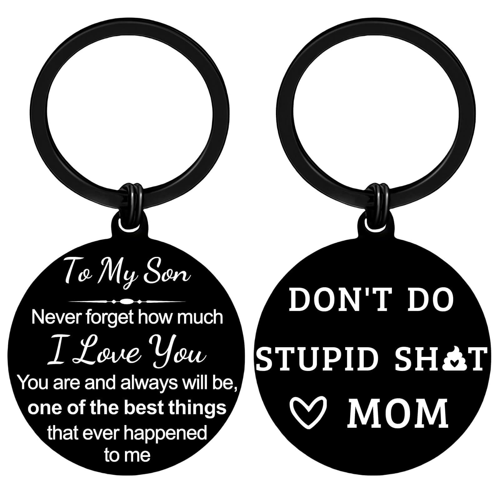 YYQX Son Gifts from Mom Dad to Son keychain Teen Adult Sons Birthday Graduation Christmas Gifts