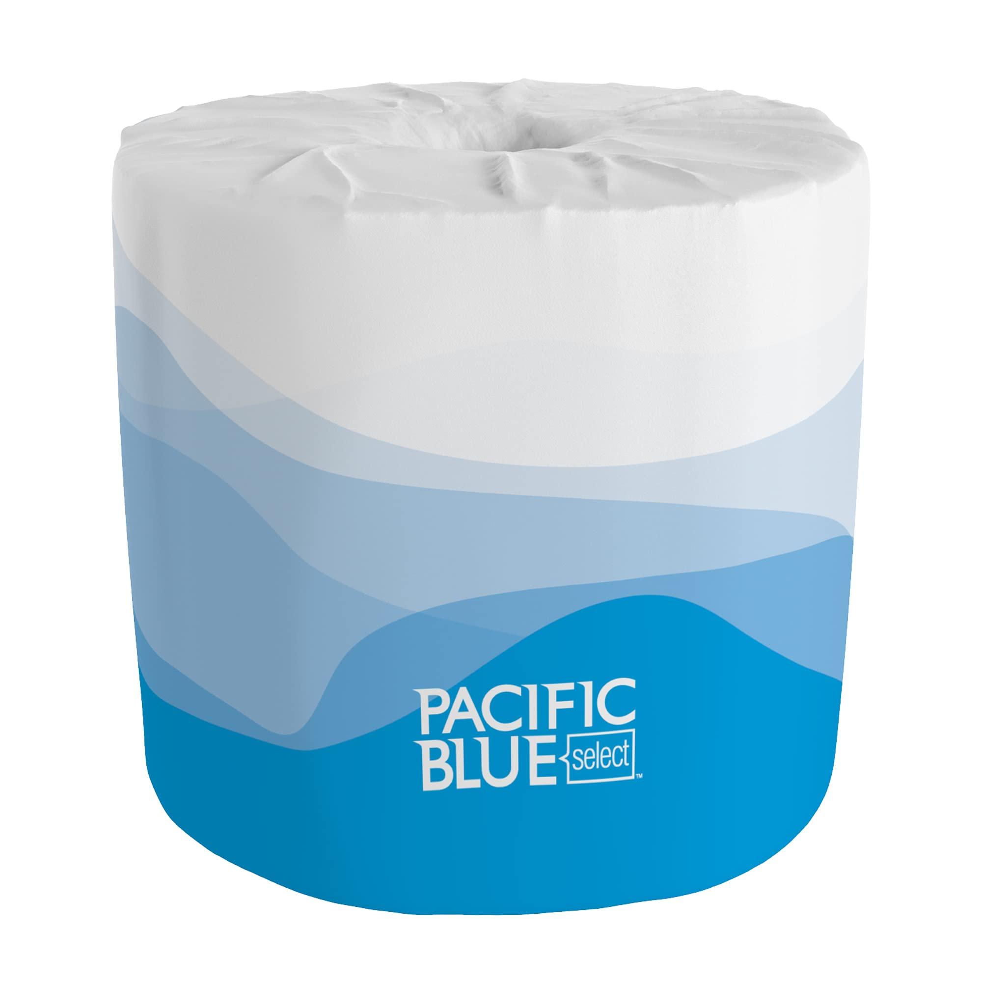 Georgia-Pacific Pacific Blue Basic 2-Ply Embossed Toilet Paper,18280/01, 550 Sheets Per Roll, 80 Rolls Per Case