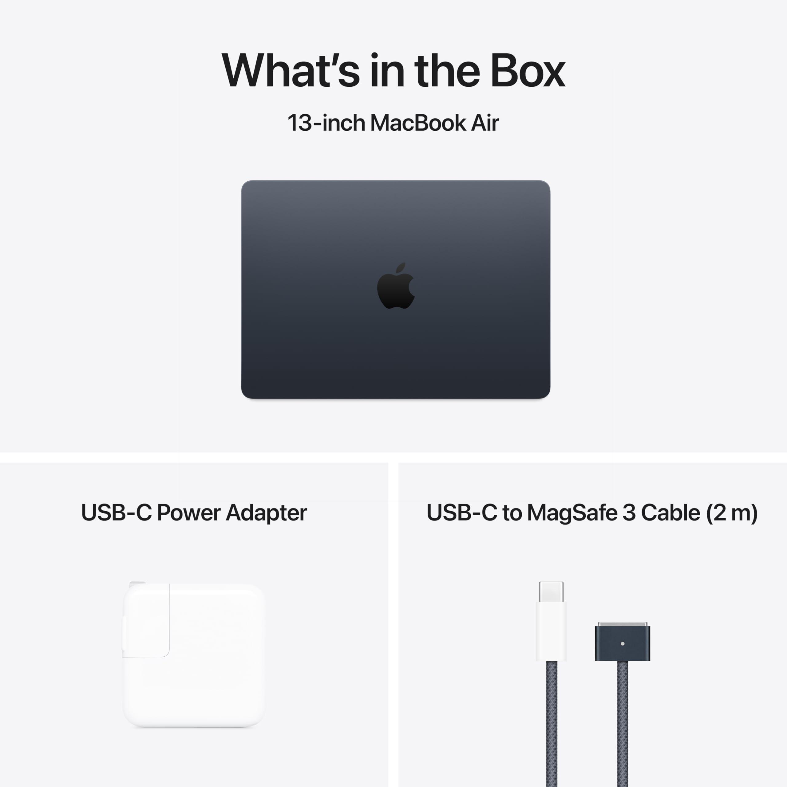 Apple 2025 MacBook Air 13-inch Laptop with M4 chip: Built for Apple Intelligence, 13.6-inch Liquid Retina Display, 16GB Unified Memory, 256GB SSD Storage, 12MP Center Stage Camera, Touch ID; Midnight - Image 7