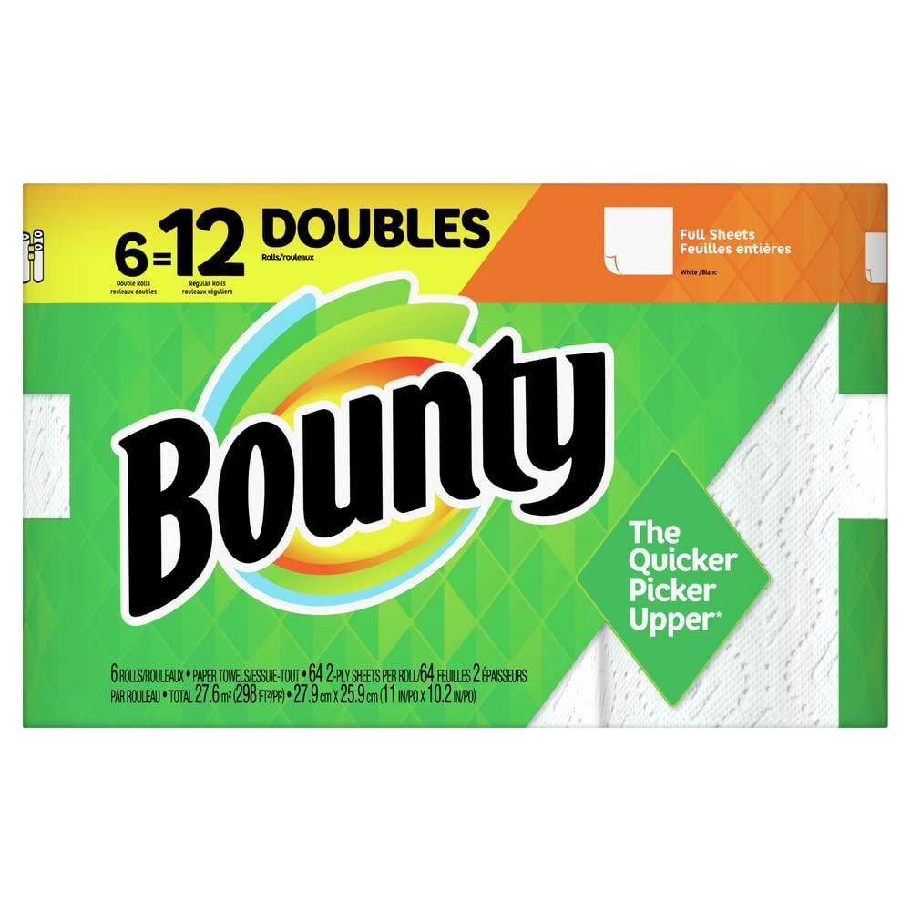 Bounty Full Sheet Paper Towels, White, 6 Double Rolls = 12 Regular Rolls - Image 10