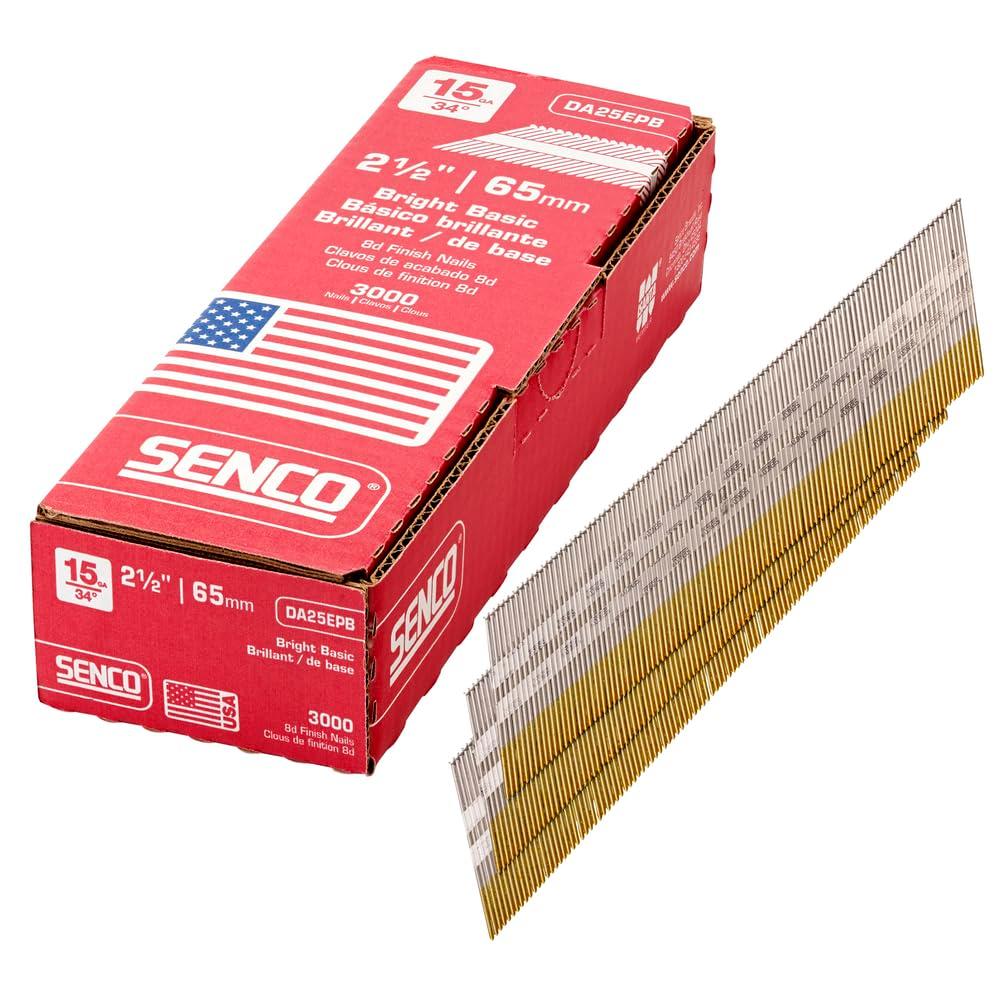 Senco DA25EPB 15 Gauge by 2-1/2 inch Length Bright Basic Finish Nail (3,000 per box)