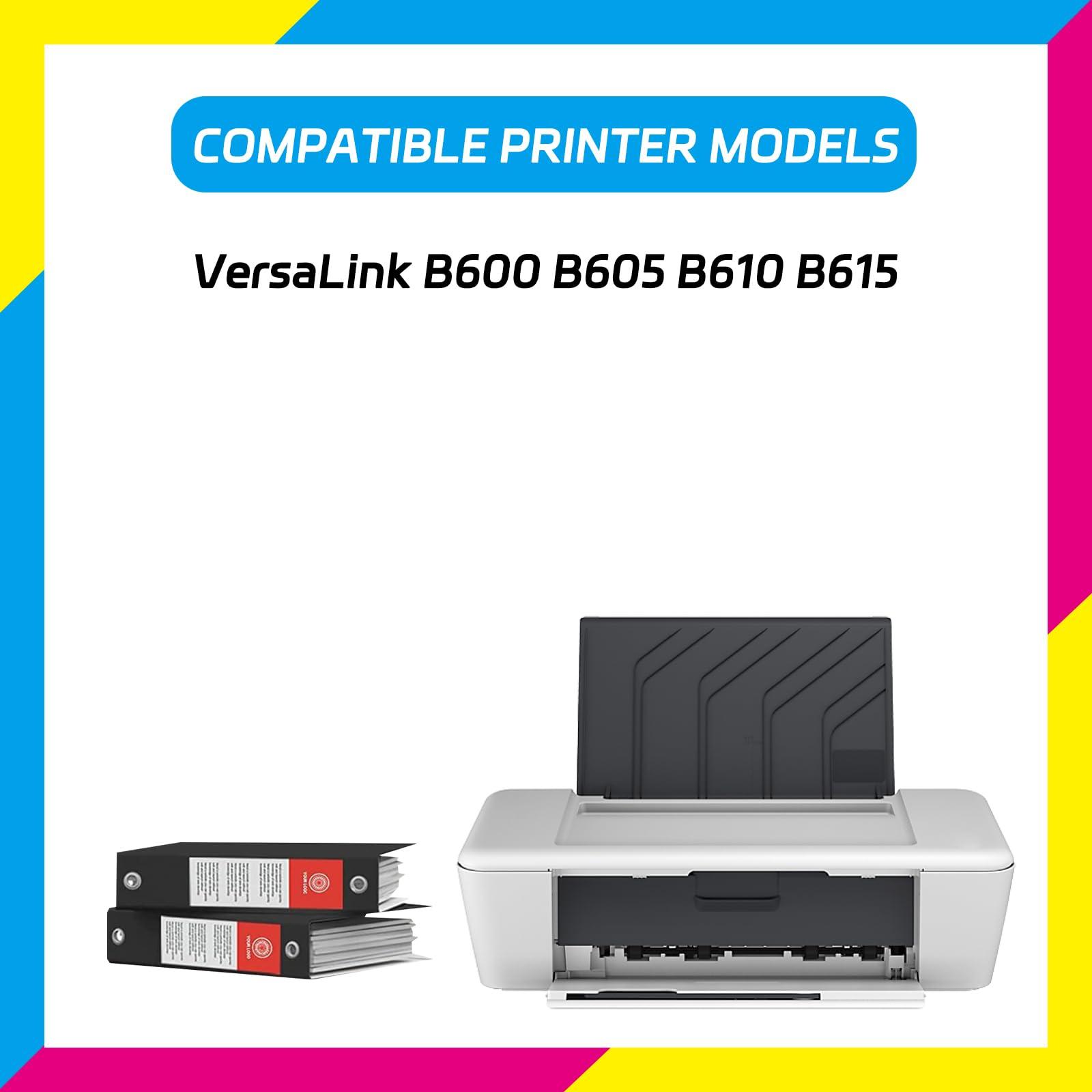 106R03944 Toner Cartridges Compatible for Xerox VersaLink B600 B605 B610 B615 Printers, High Yield 56700 Pages, with Chip High-Definition Printing (2-Pack Black) - Image 2