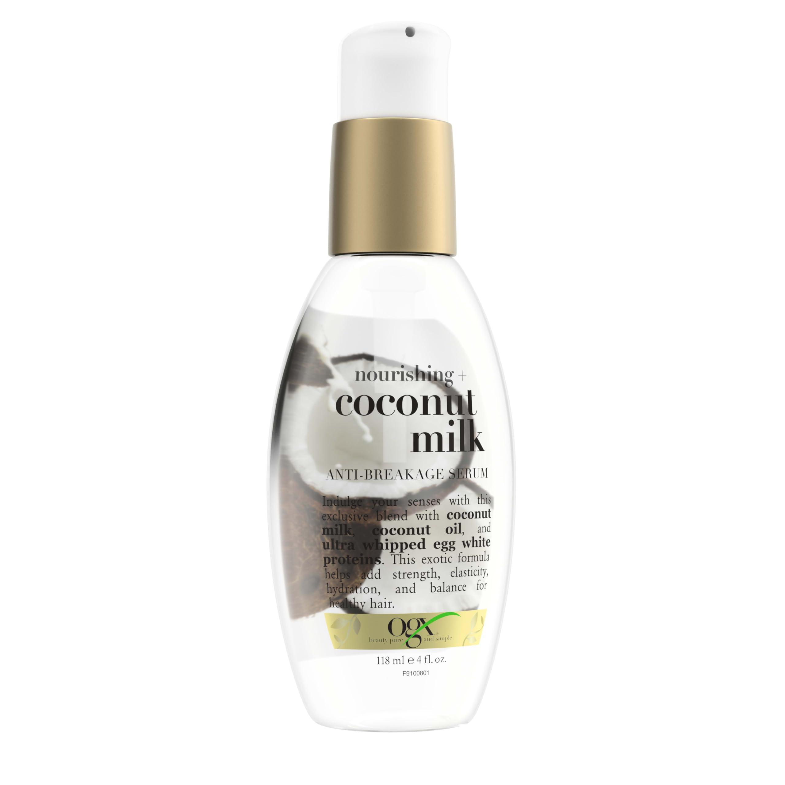 OGX Nourishing + Coconut Milk Anti-Breakage Serum, 4 Fl Oz - Image 6