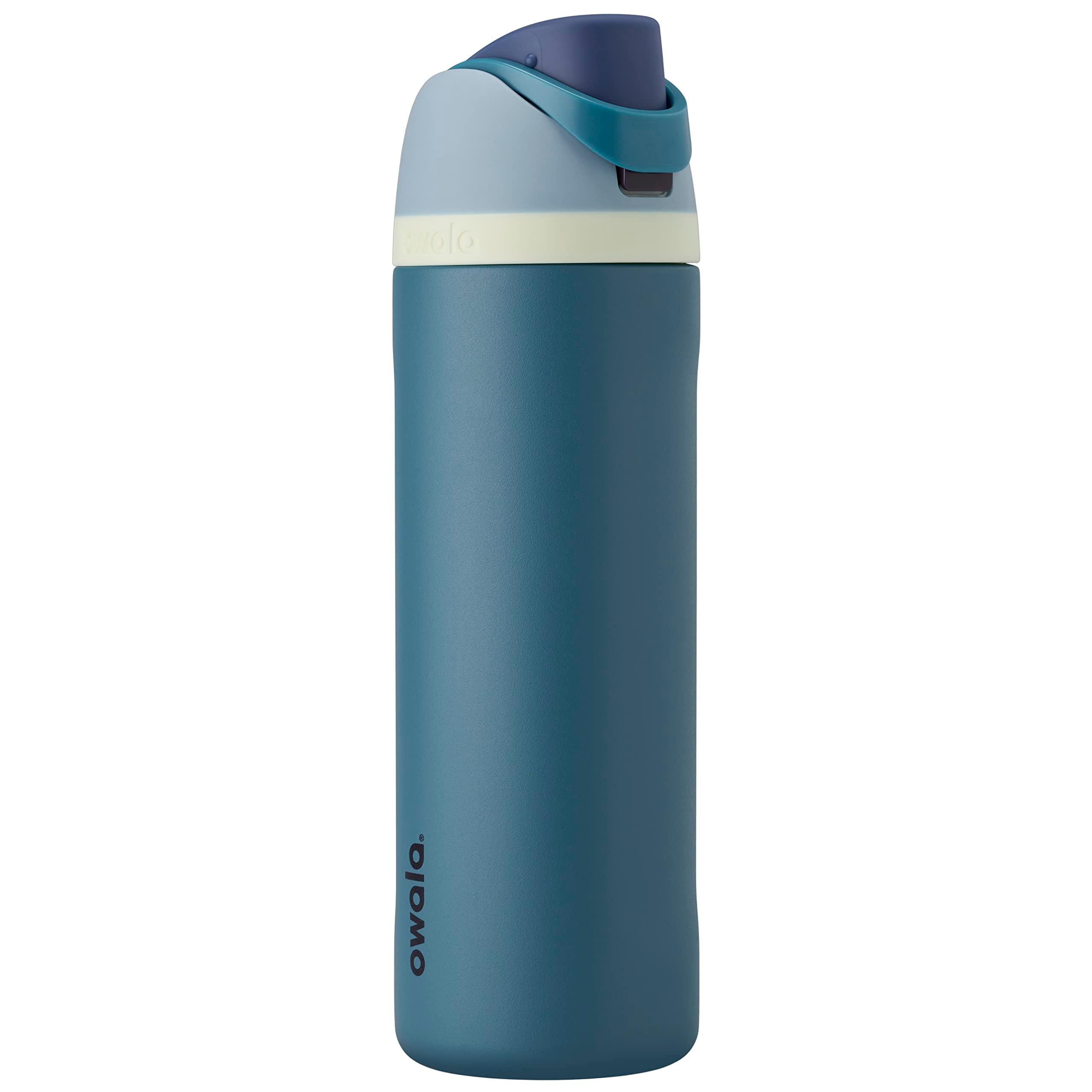Owala FreeSip Insulated Stainless Steel Water Bottle with Straw, BPA-Free Sports Water Bottle, Great for Travel, 24 Oz, Denim